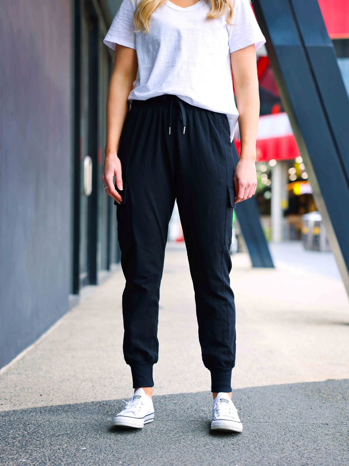 Cargo Jogger | Women's Tapered Cargo Pants – Cotton Jersey