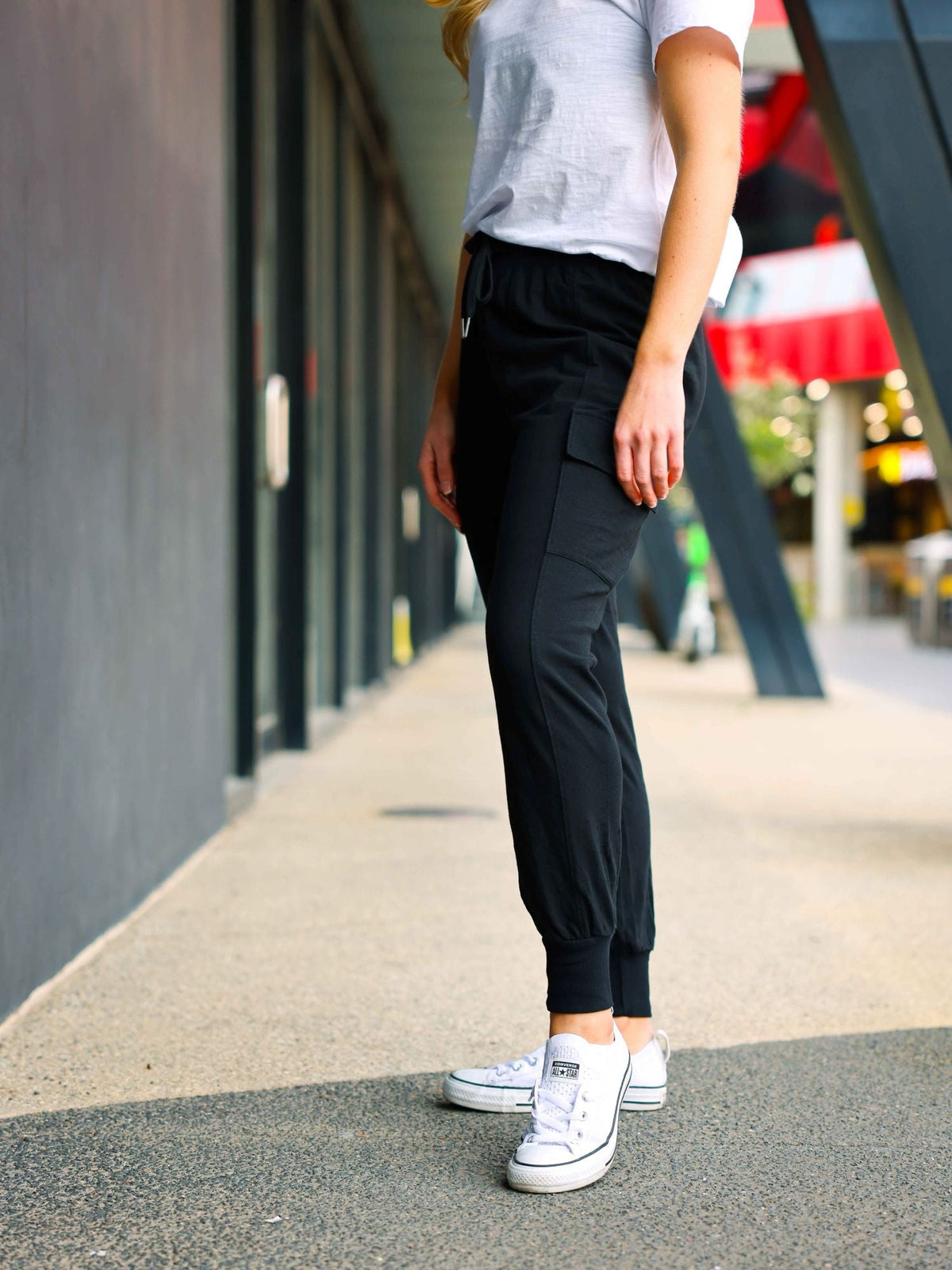 Cargo Jogger | Women's Tapered Cargo Pants – Cotton Jersey