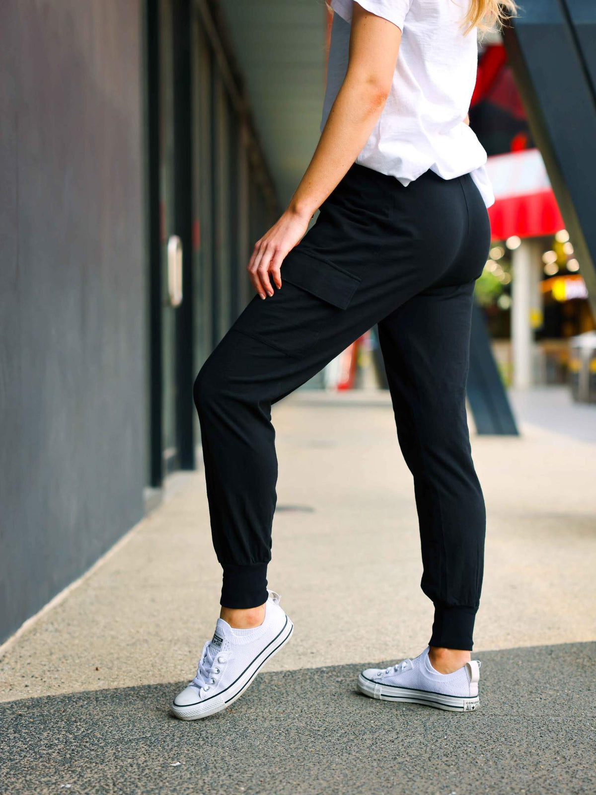 Cargo Jogger | Women's Tapered Cargo Pants – Cotton Jersey