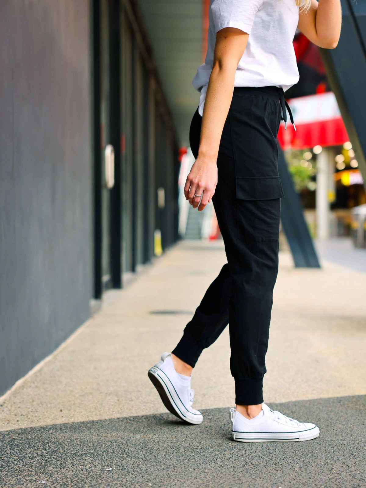 Cargo Jogger | Women's Tapered Cargo Pants – Cotton Jersey