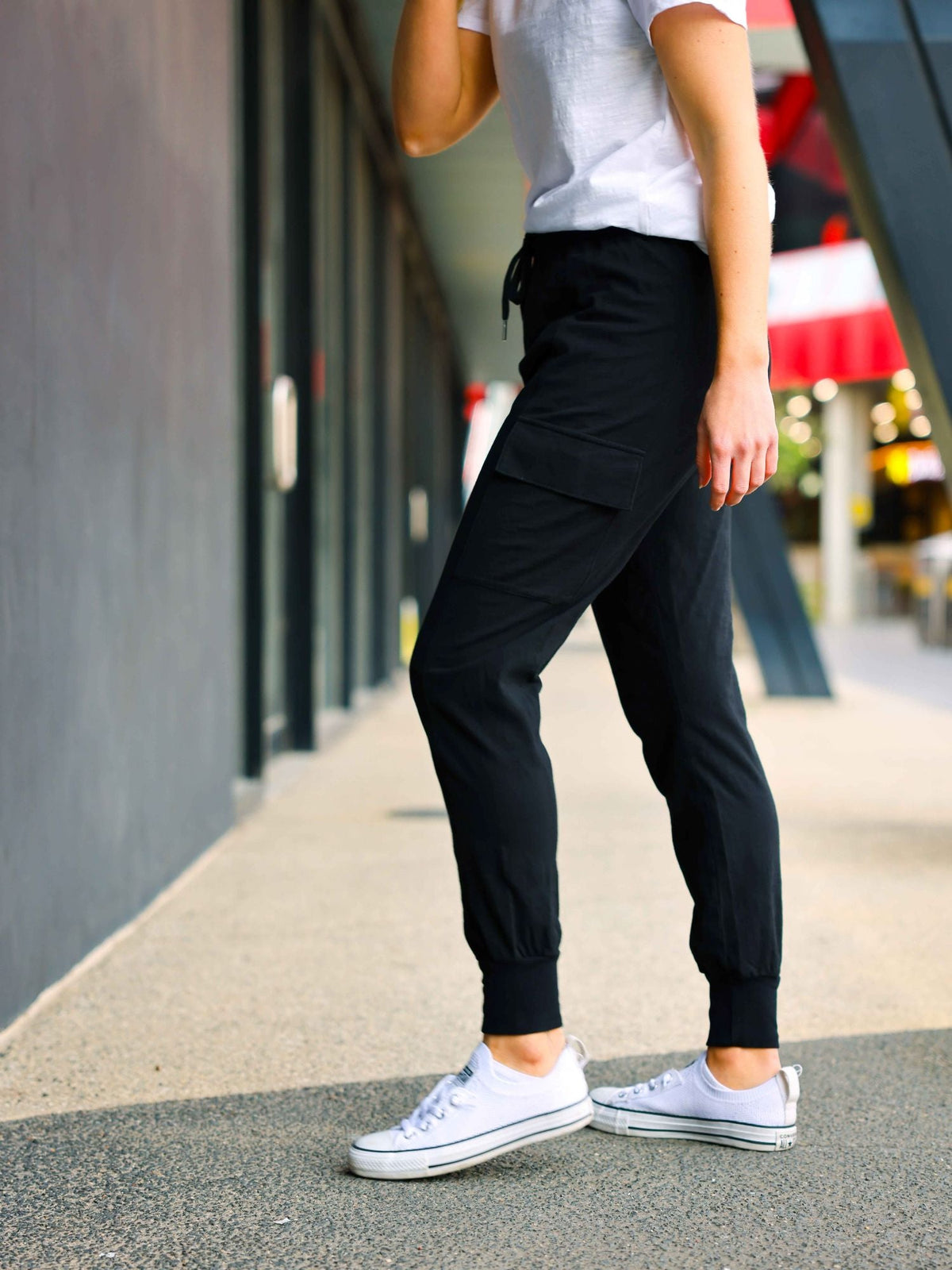 Cargo Jogger | Women's Tapered Cargo Pants – Cotton Jersey