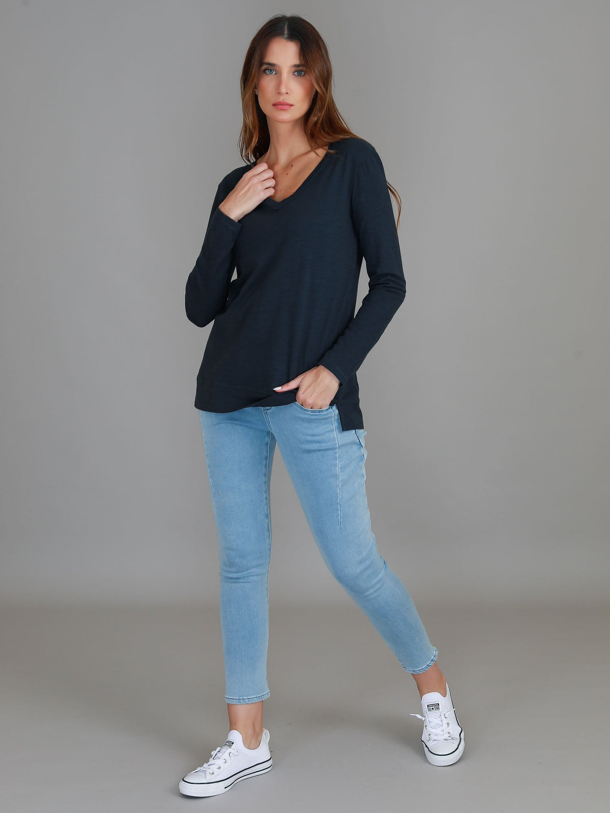 Leah V Neck T Shirt