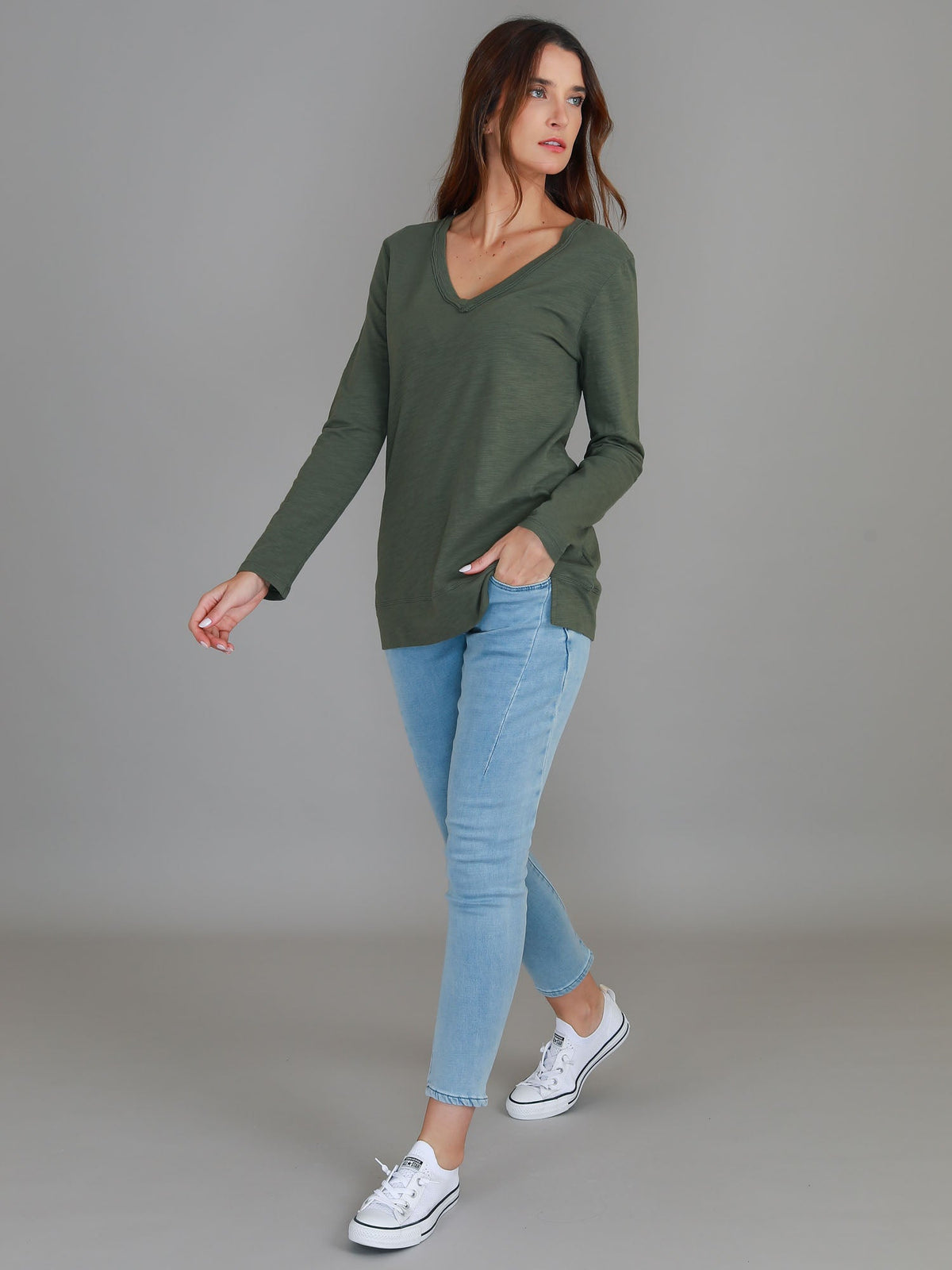 Leah V Neck T Shirt