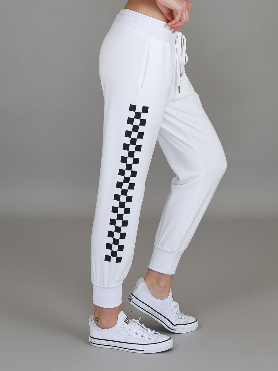 Izzy - Ava Check Print Sweatpants