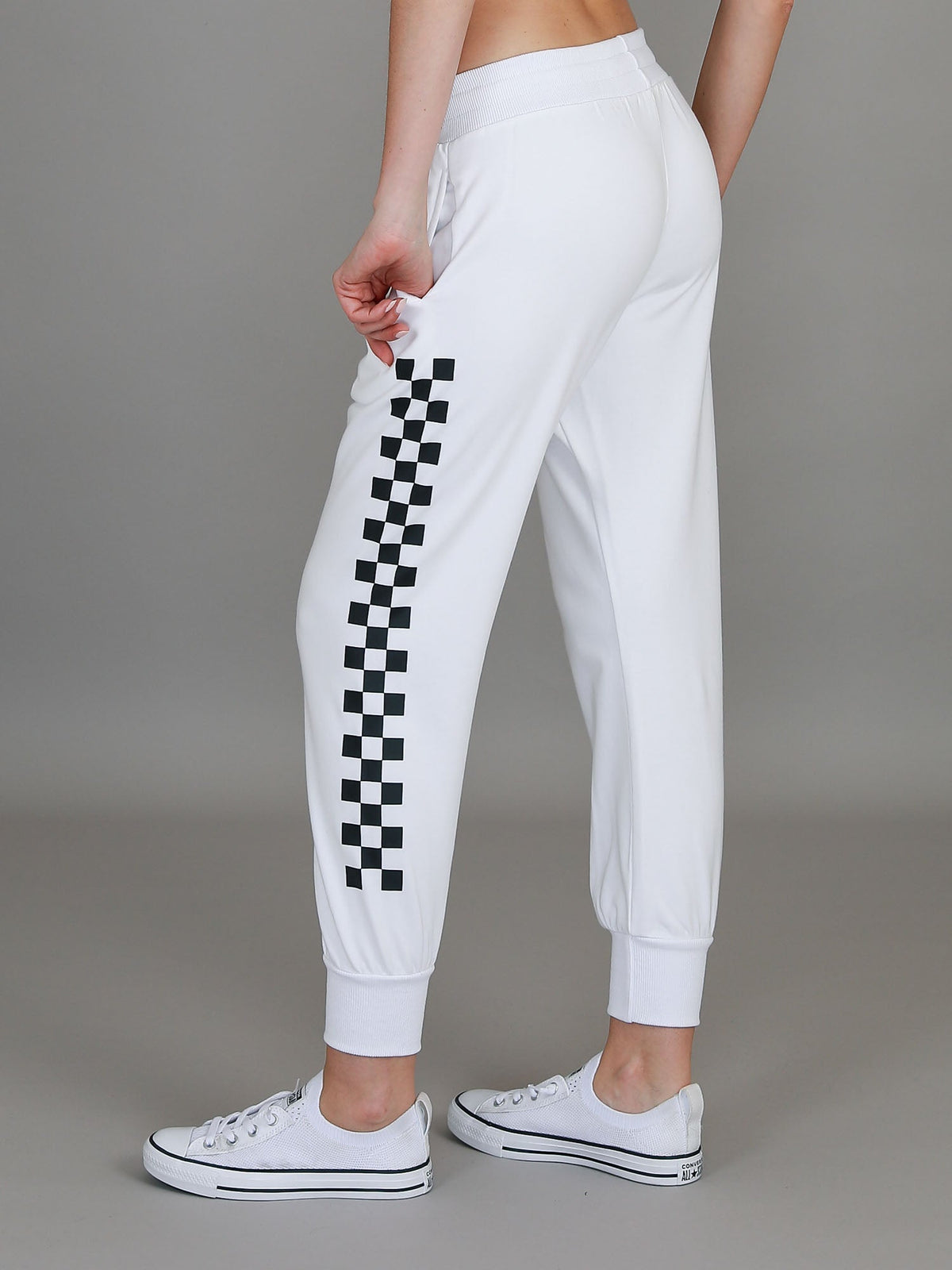 Izzy - Ava Check Print Sweatpants