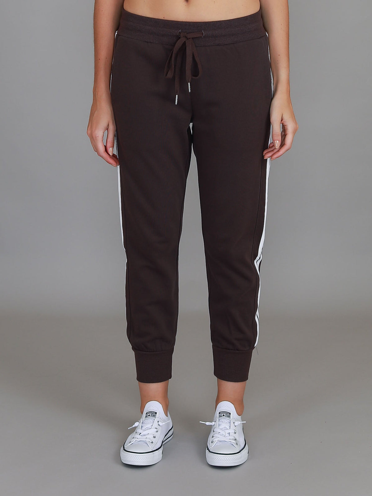 Pammy | Women's Stripe Panel Sweatpants – Cotton French Terry