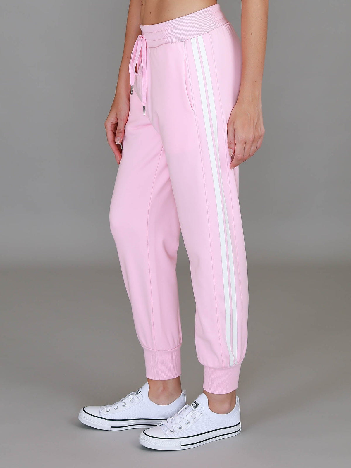Pammy | Women's Stripe Panel Sweatpants – Cotton French Terry