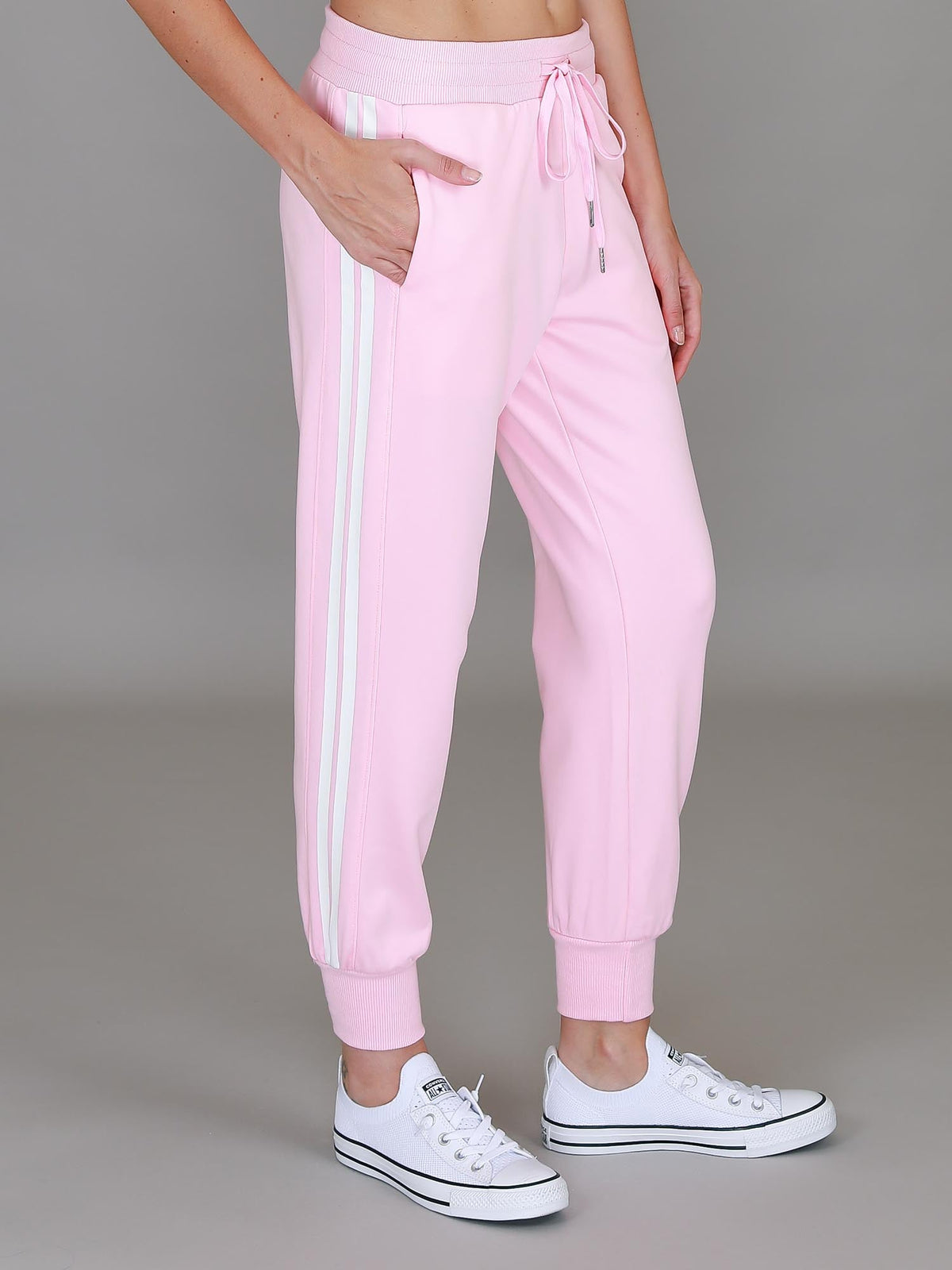 Pammy | Women's Stripe Panel Sweatpants – Cotton French Terry