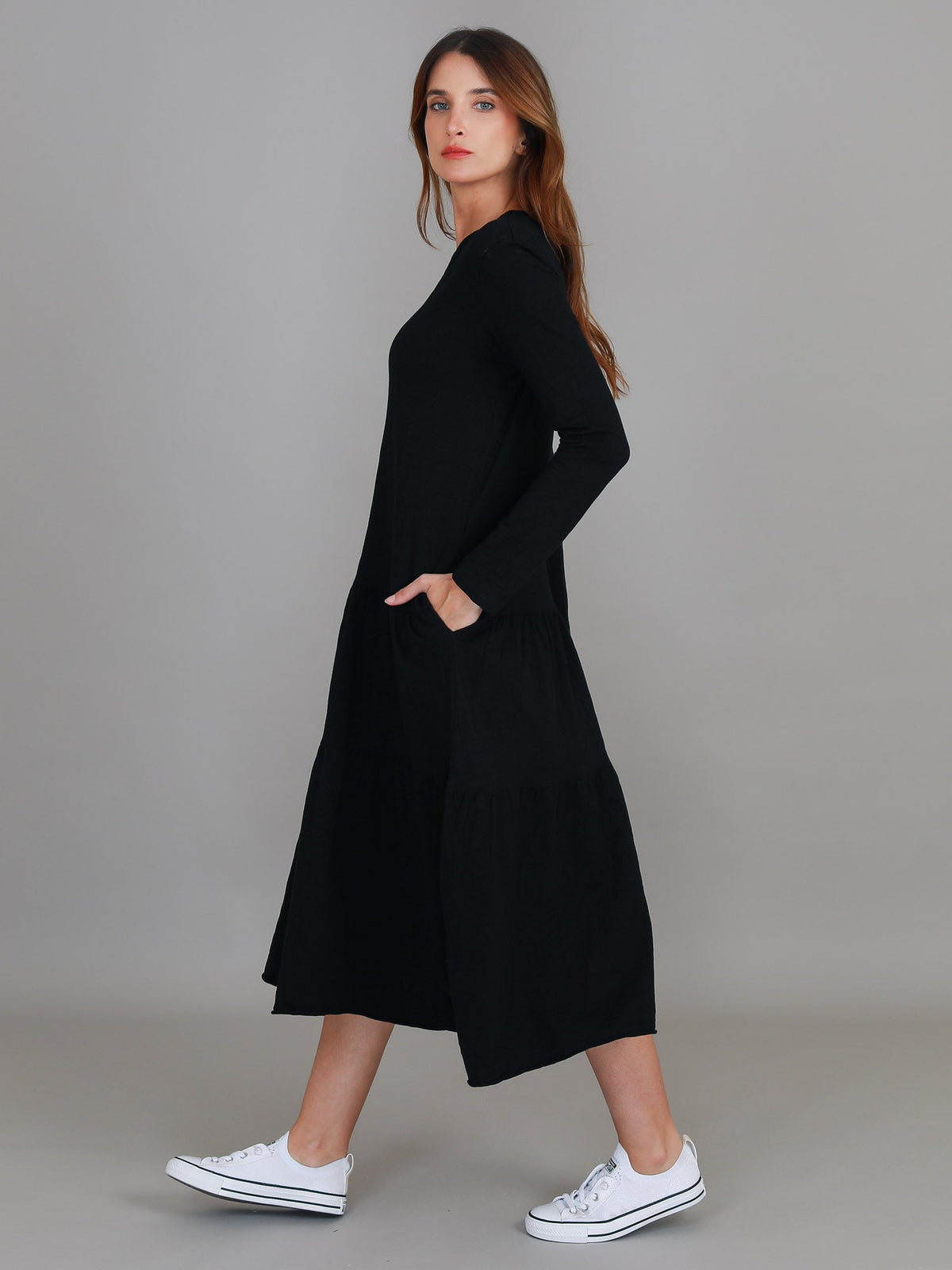 Vera Tiered Midi Dress