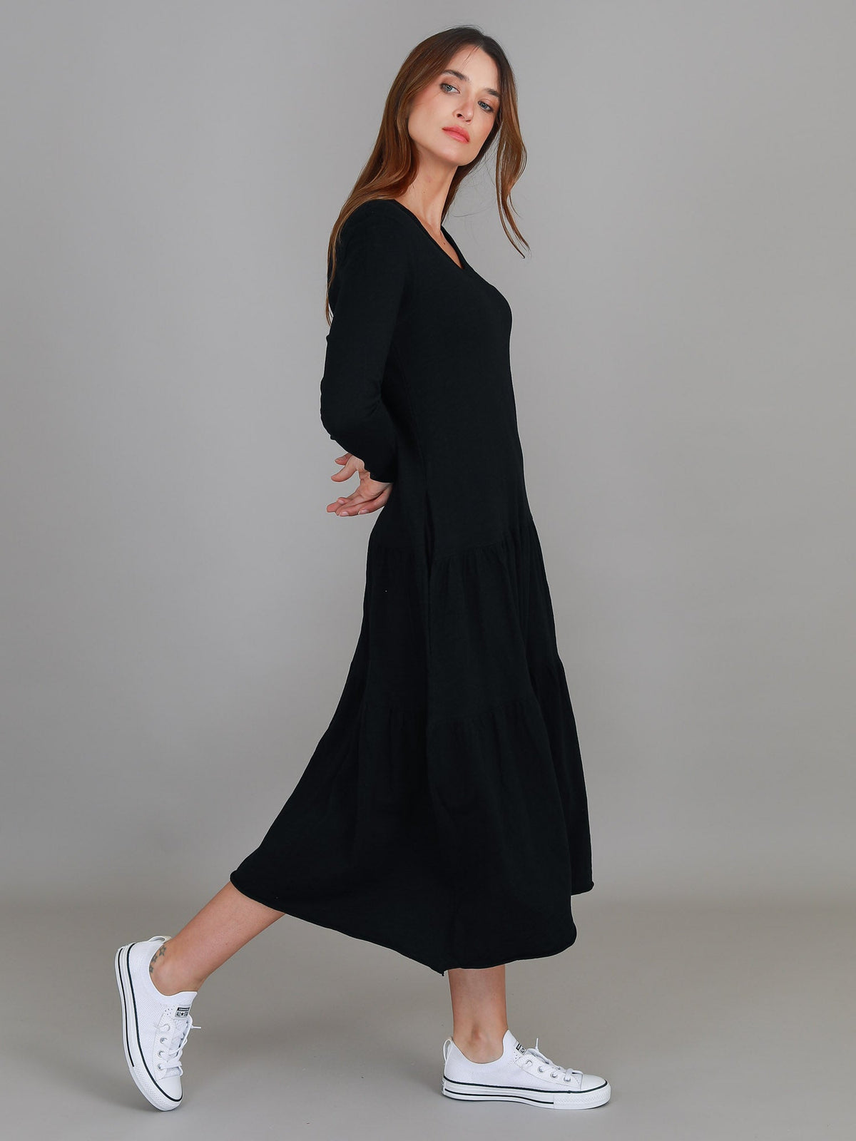 Vera Tiered Midi Dress