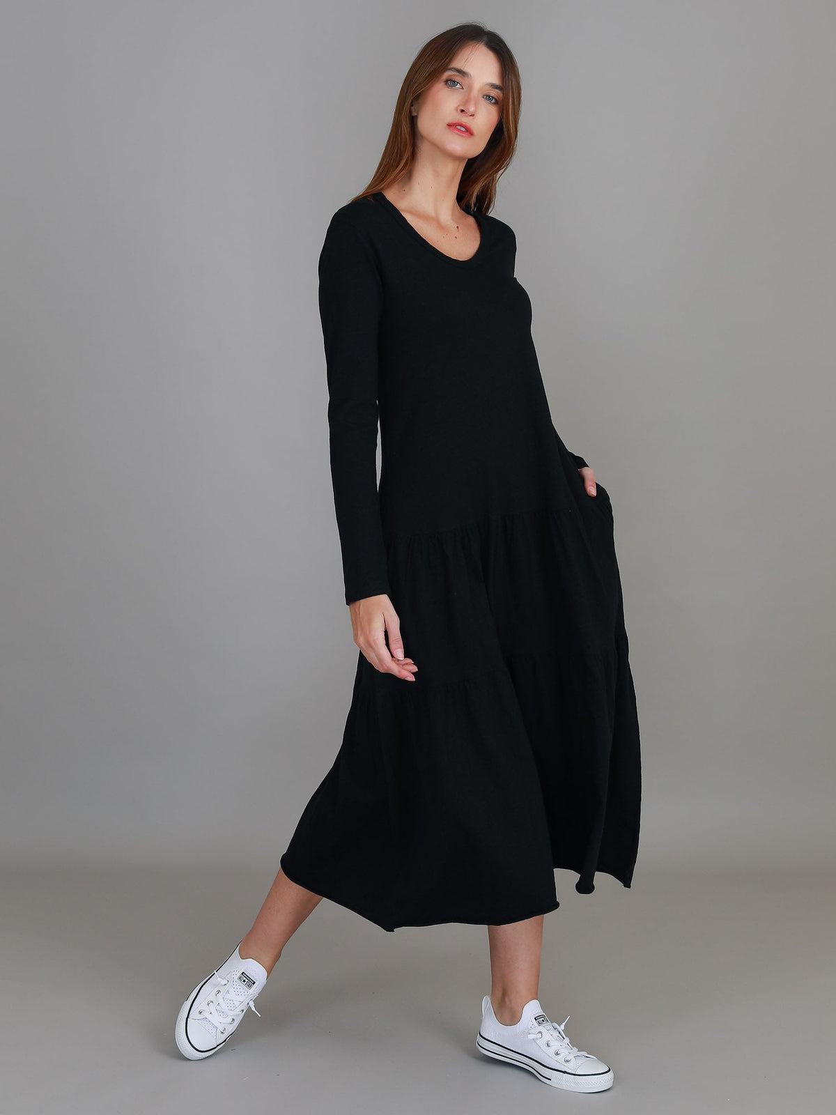 Vera Tiered Midi Dress