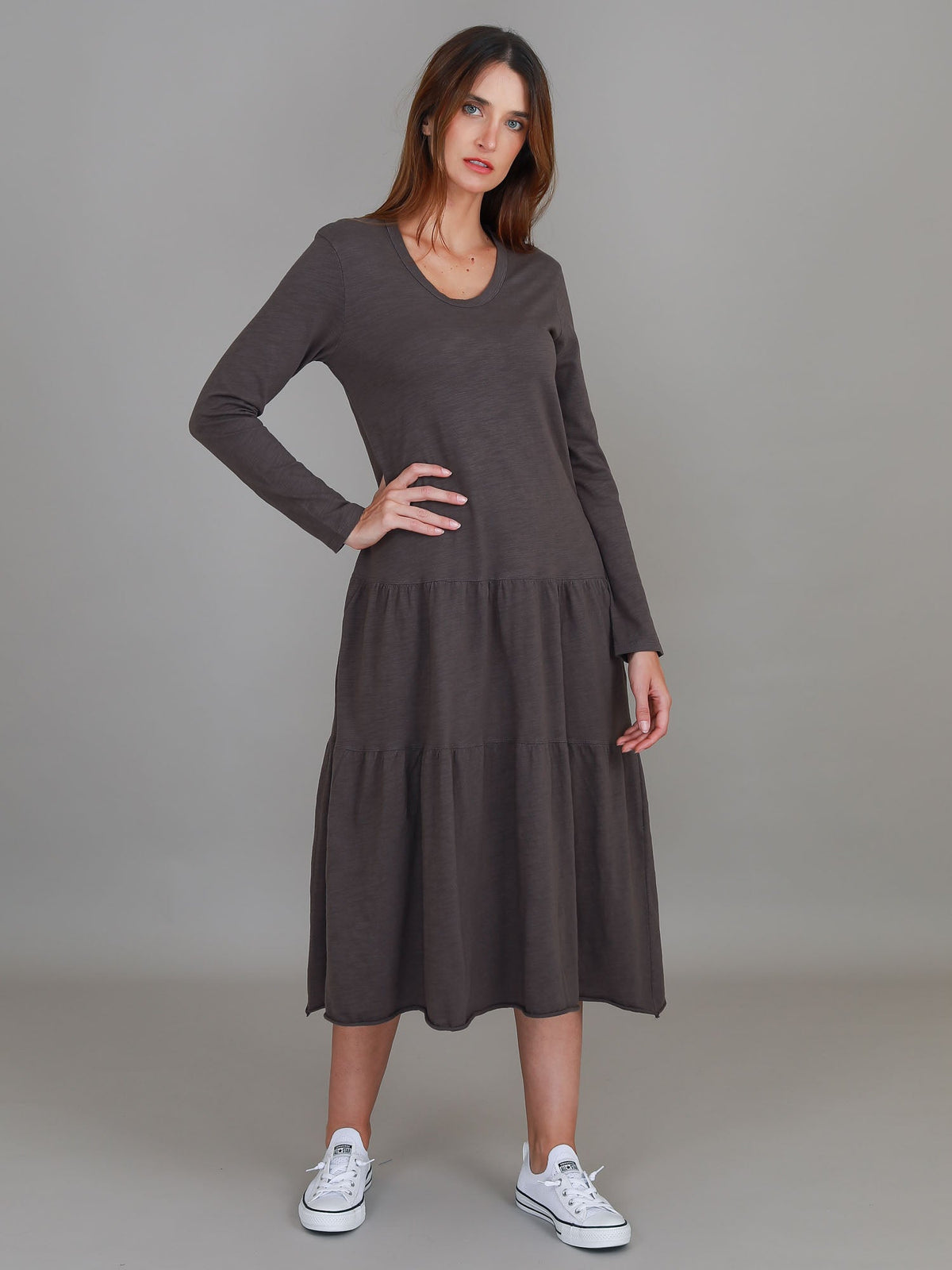 Vera Tiered Midi Dress