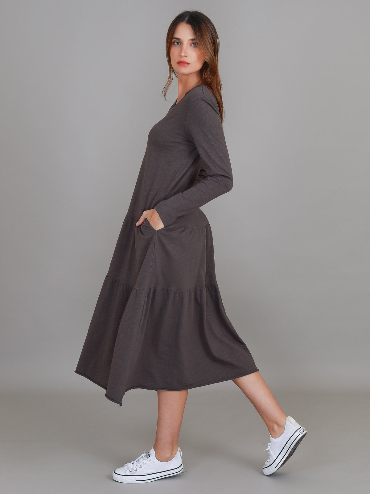 Vera Tiered Midi Dress