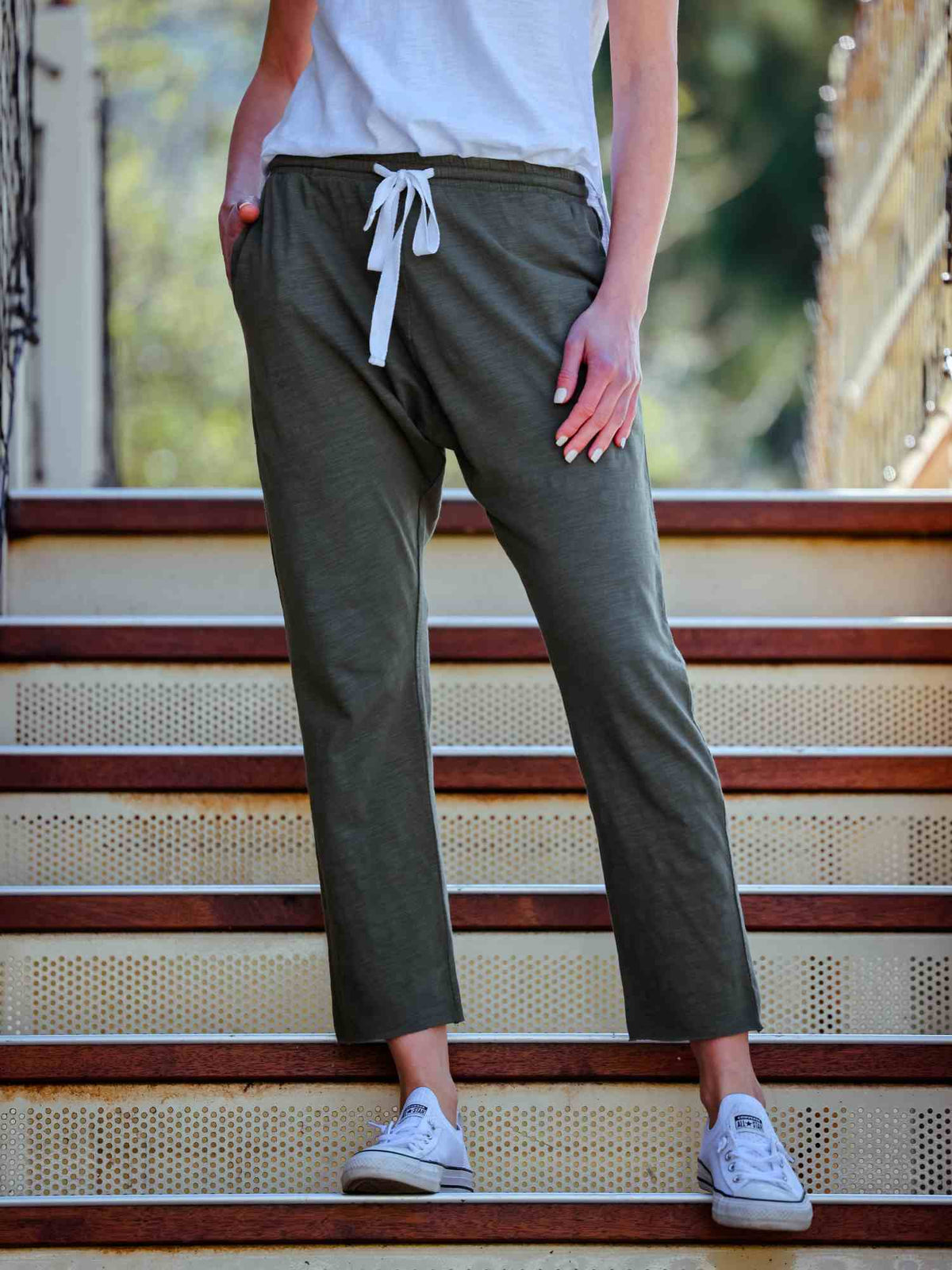 Ariel | Women's Straight Leg Jogger Pants – Cotton Jersey