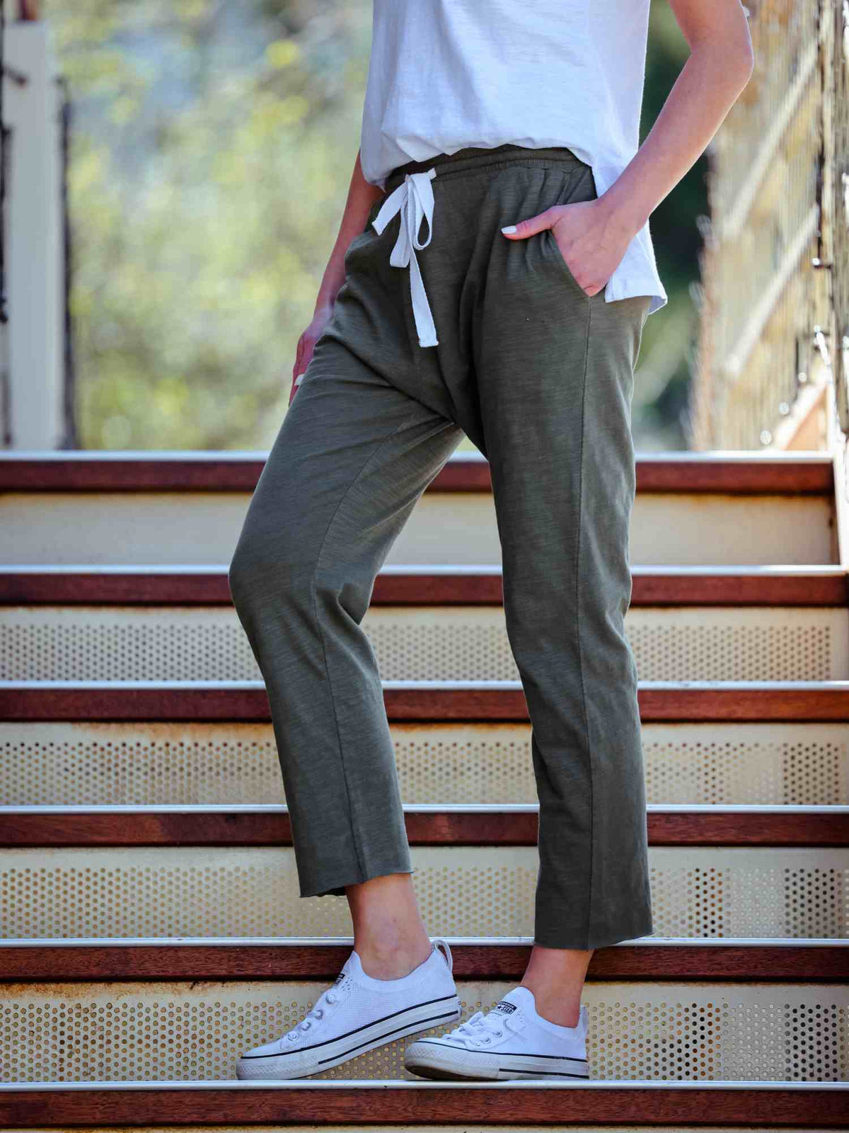 Ariel | Women's Straight Leg Jogger Pants – Cotton Jersey