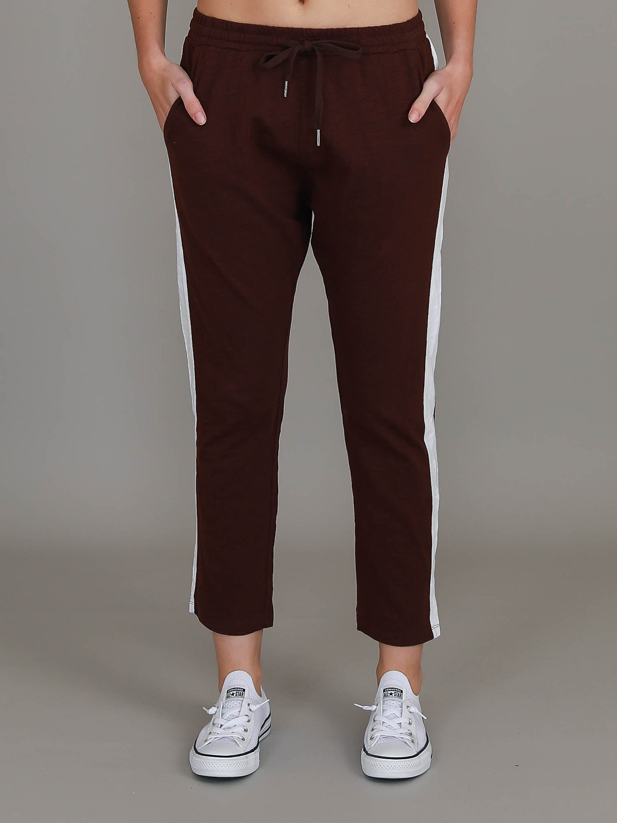 Arieta | Women's Stripe Joggers – Cotton Jersey