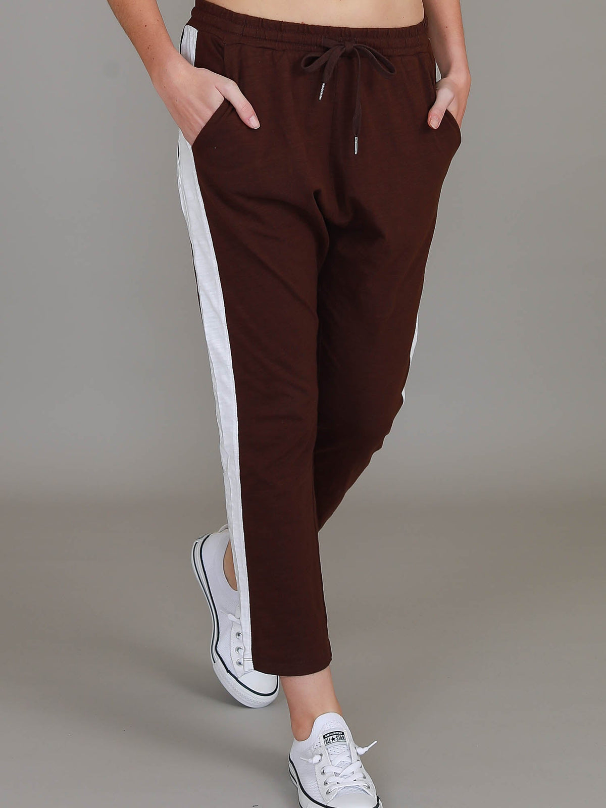 Arieta | Women's Stripe Joggers – Cotton Jersey