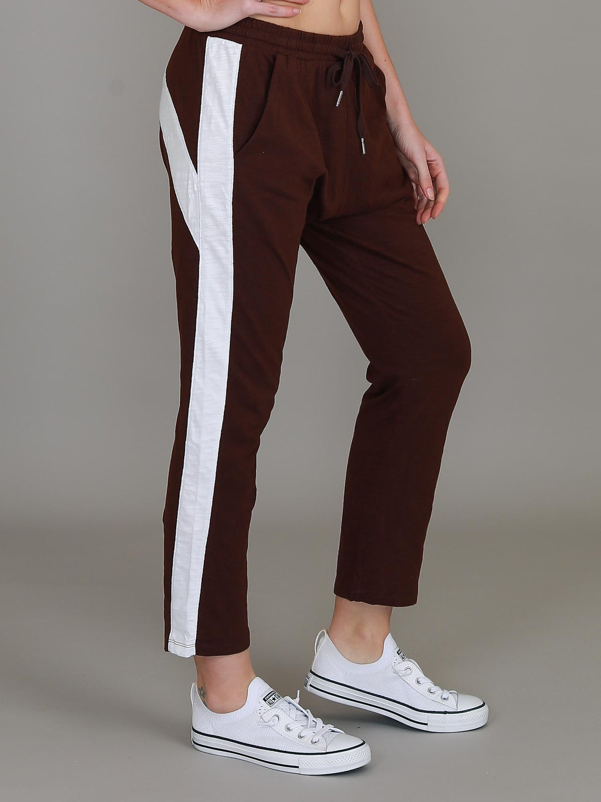 Arieta | Women's Stripe Joggers – Cotton Jersey