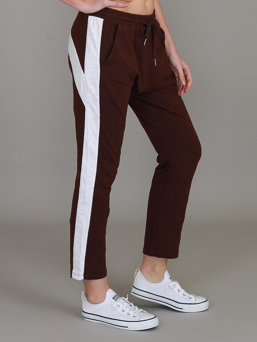 Arieta | Women's Stripe Joggers – Cotton Jersey