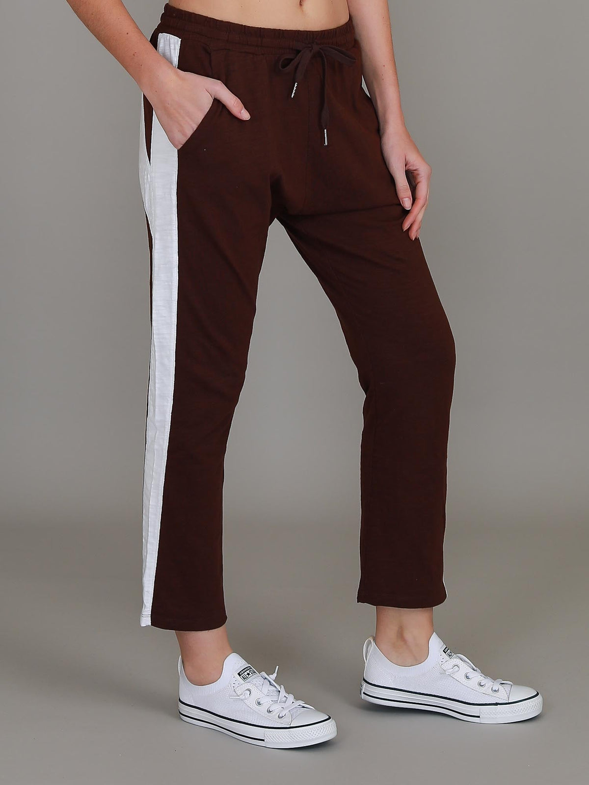 Arieta | Women's Stripe Joggers – Cotton Jersey