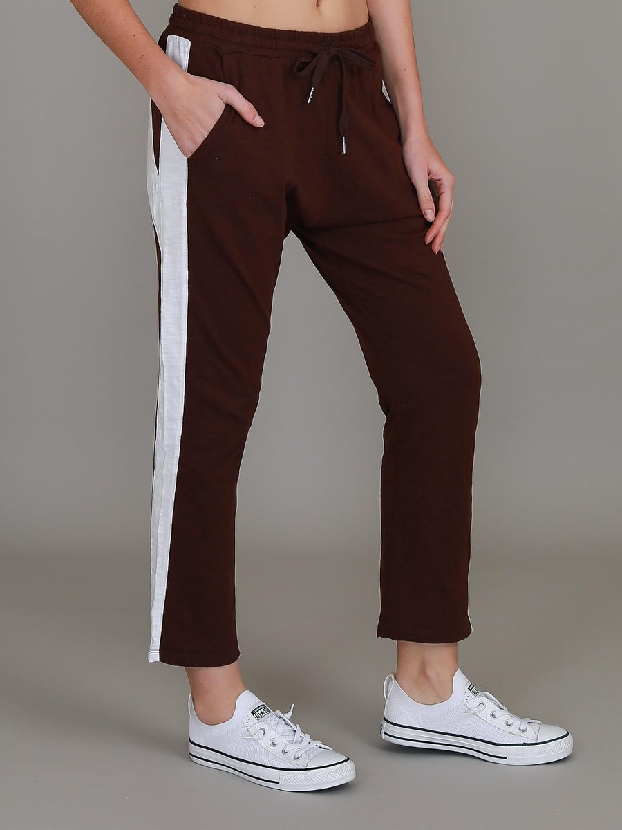 Arieta | Women's Stripe Joggers – Cotton Jersey