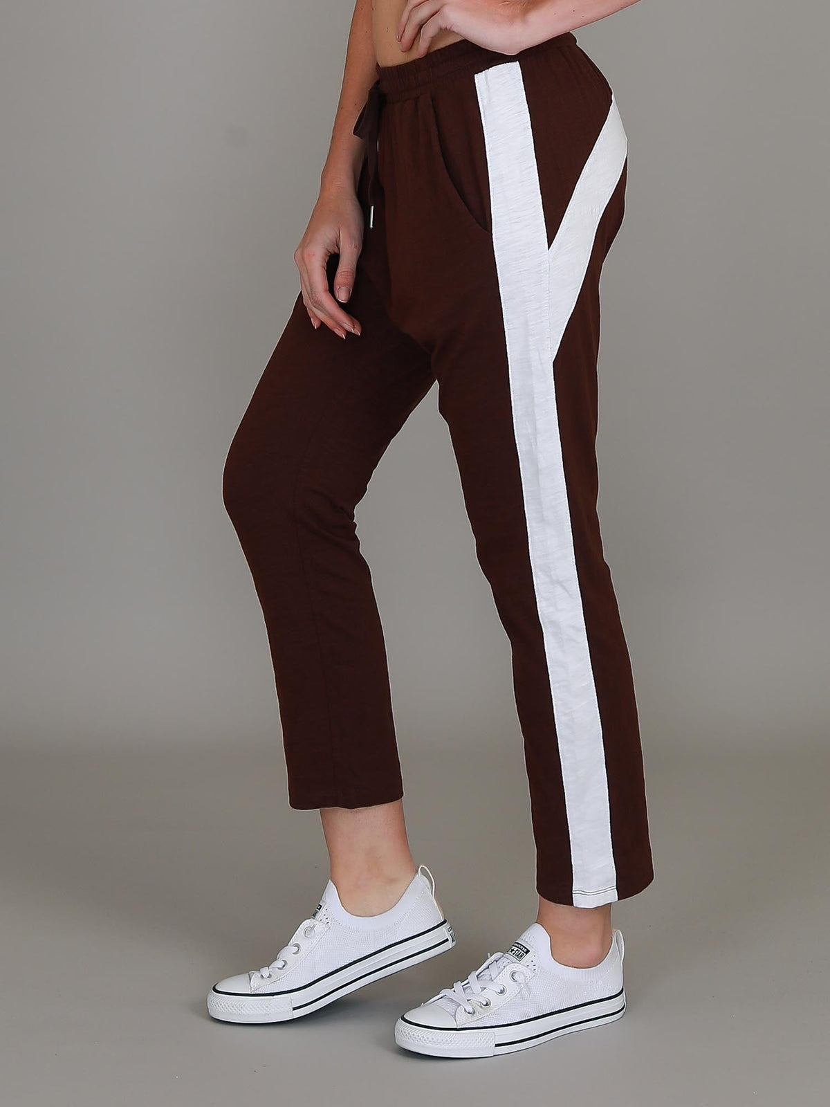 Arieta | Women's Stripe Joggers – Cotton Jersey