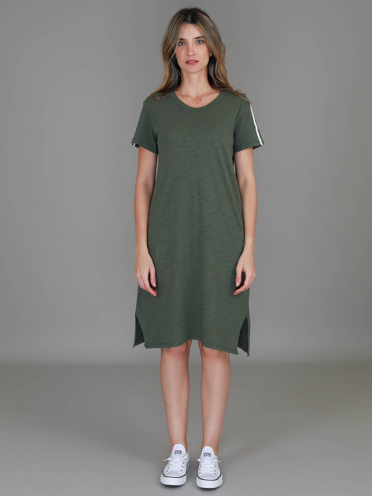 Cindy | Women's Stripe T-Shirt Dress – Cotton Jersey
