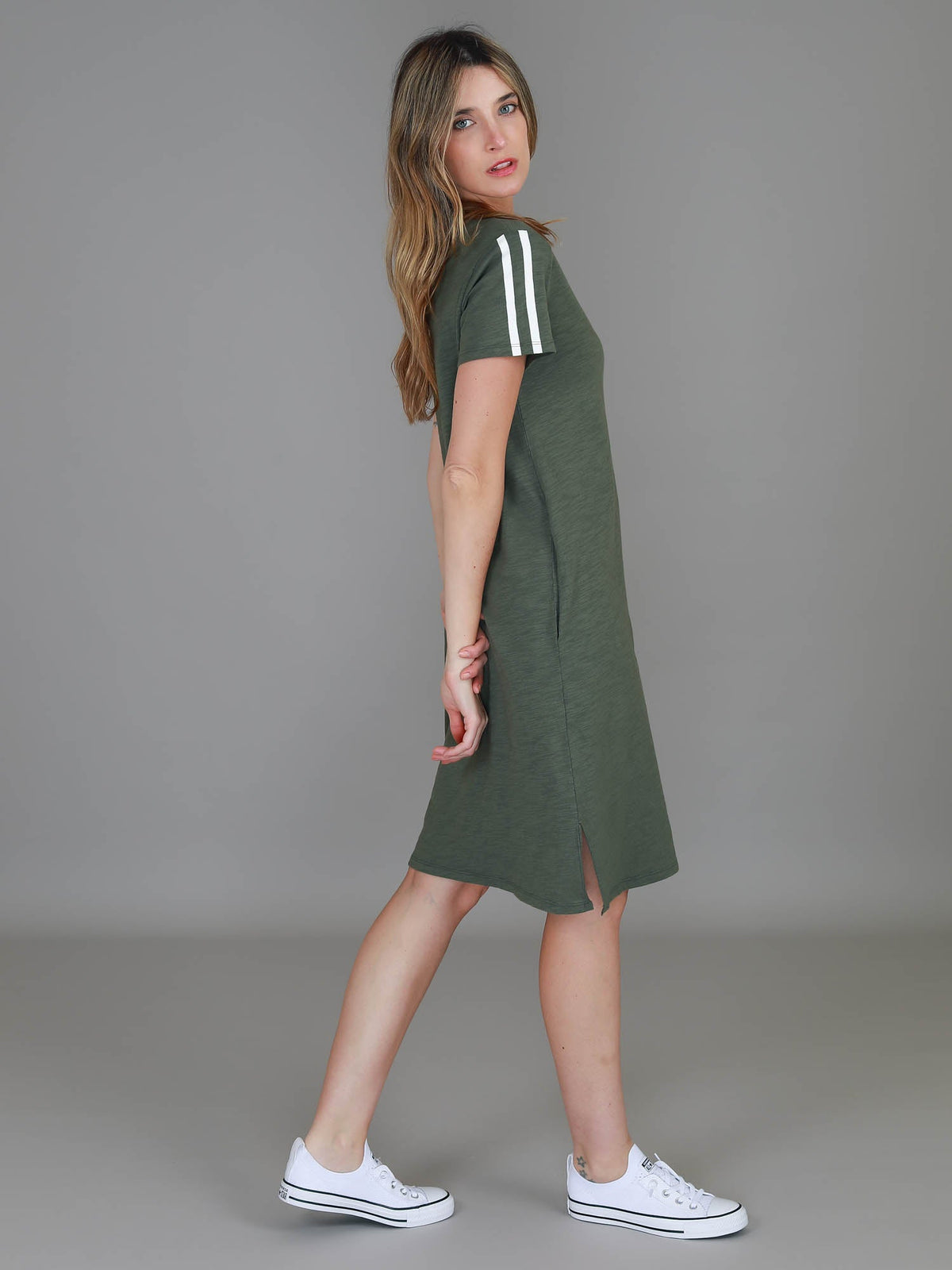 Cindy | Women's Stripe T-Shirt Dress – Cotton Jersey