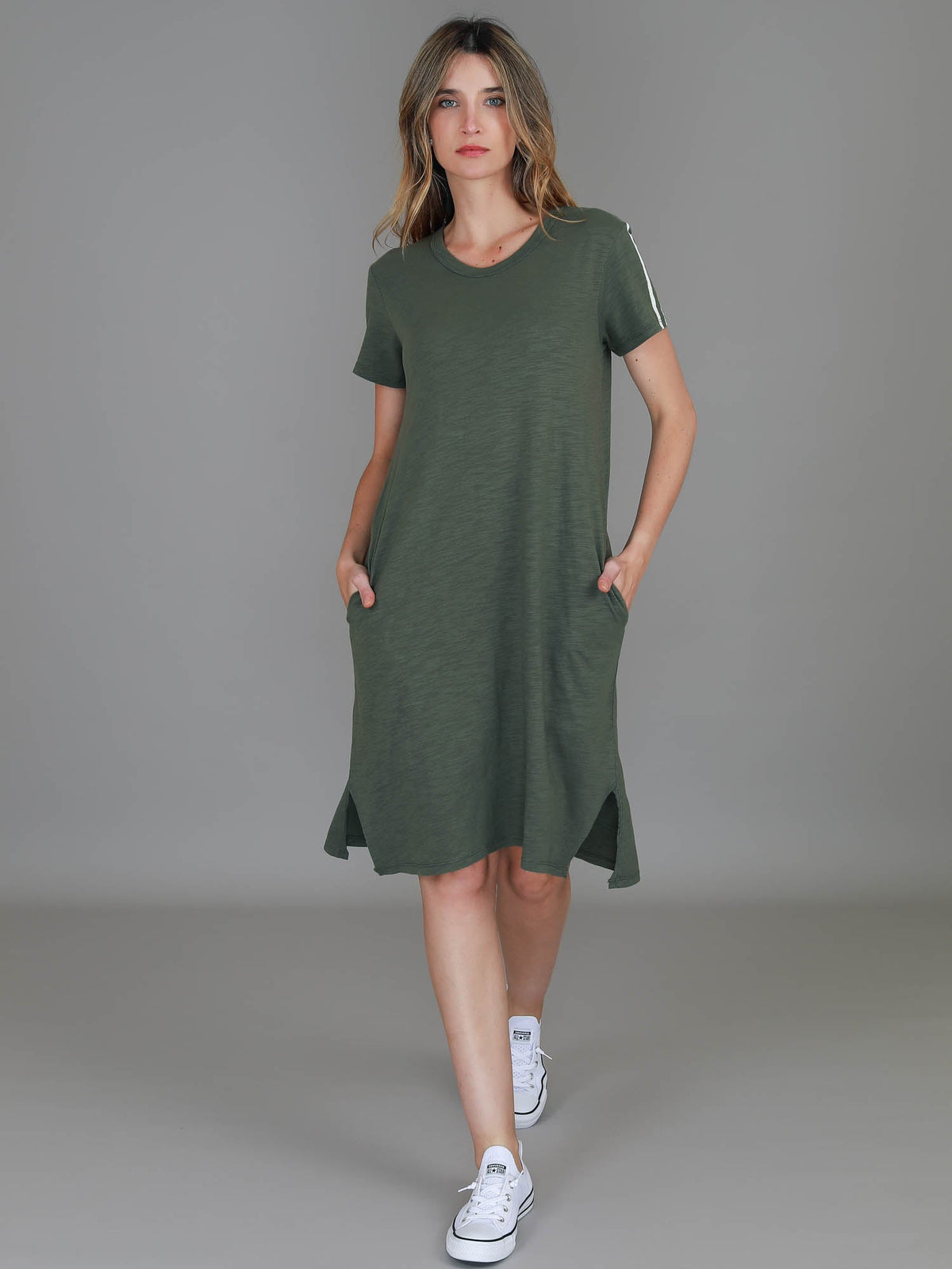 Cindy | Women's Stripe T-Shirt Dress – Cotton Jersey