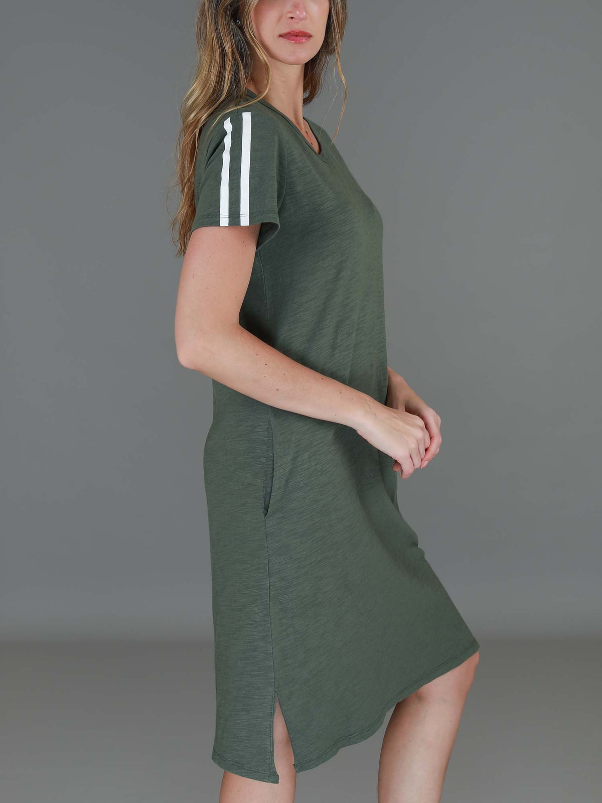 Cindy | Women's Stripe T-Shirt Dress – Cotton Jersey