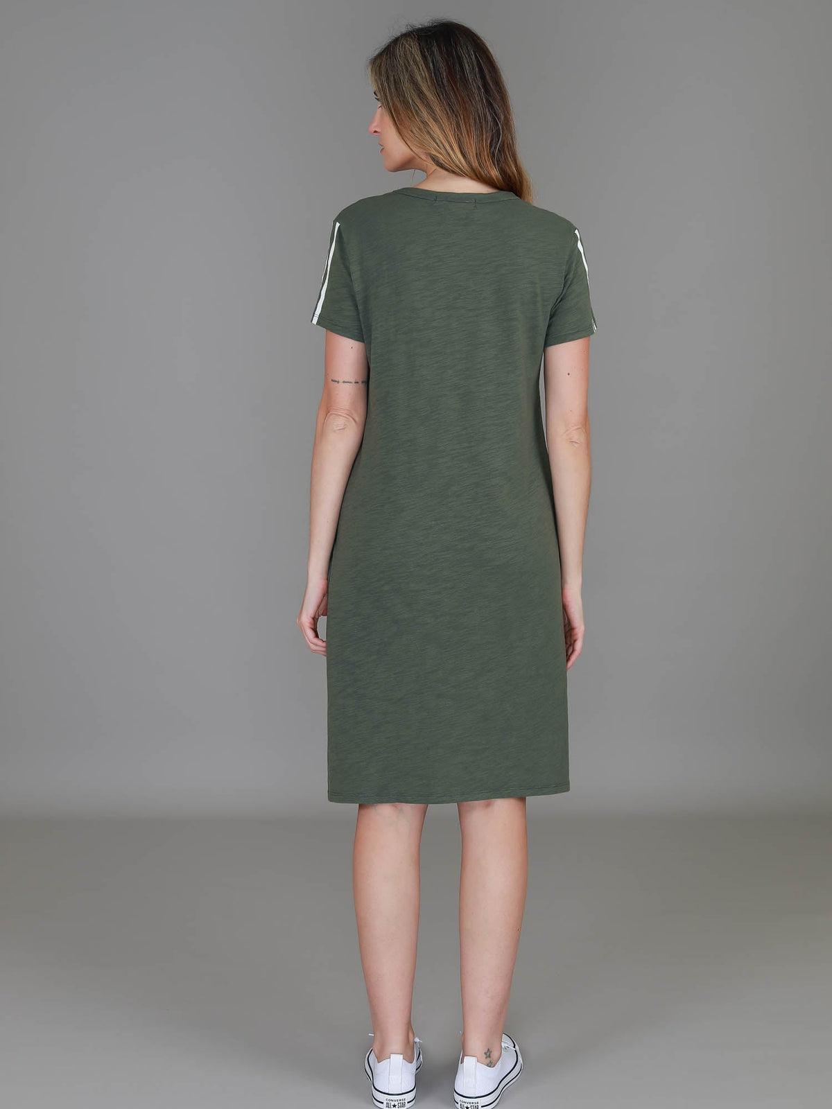 Cindy | Women's Stripe T-Shirt Dress – Cotton Jersey