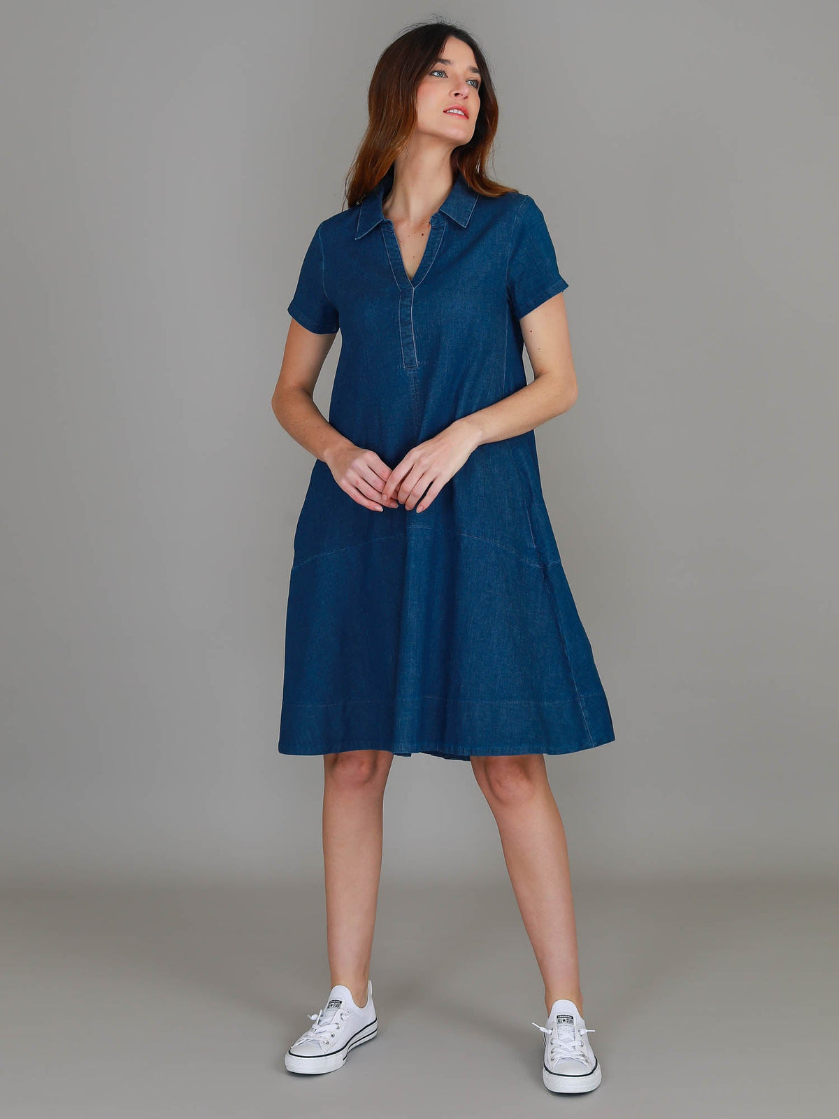 Tibby | Women's Denim Dress – Cotton