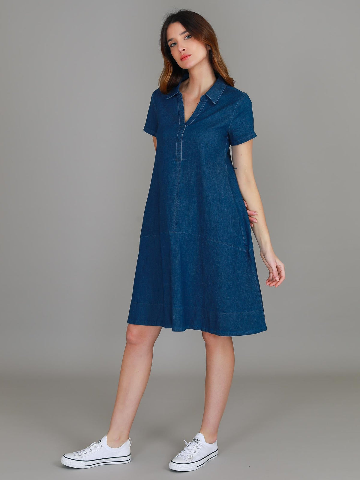 Tibby | Women's Denim Dress – Cotton