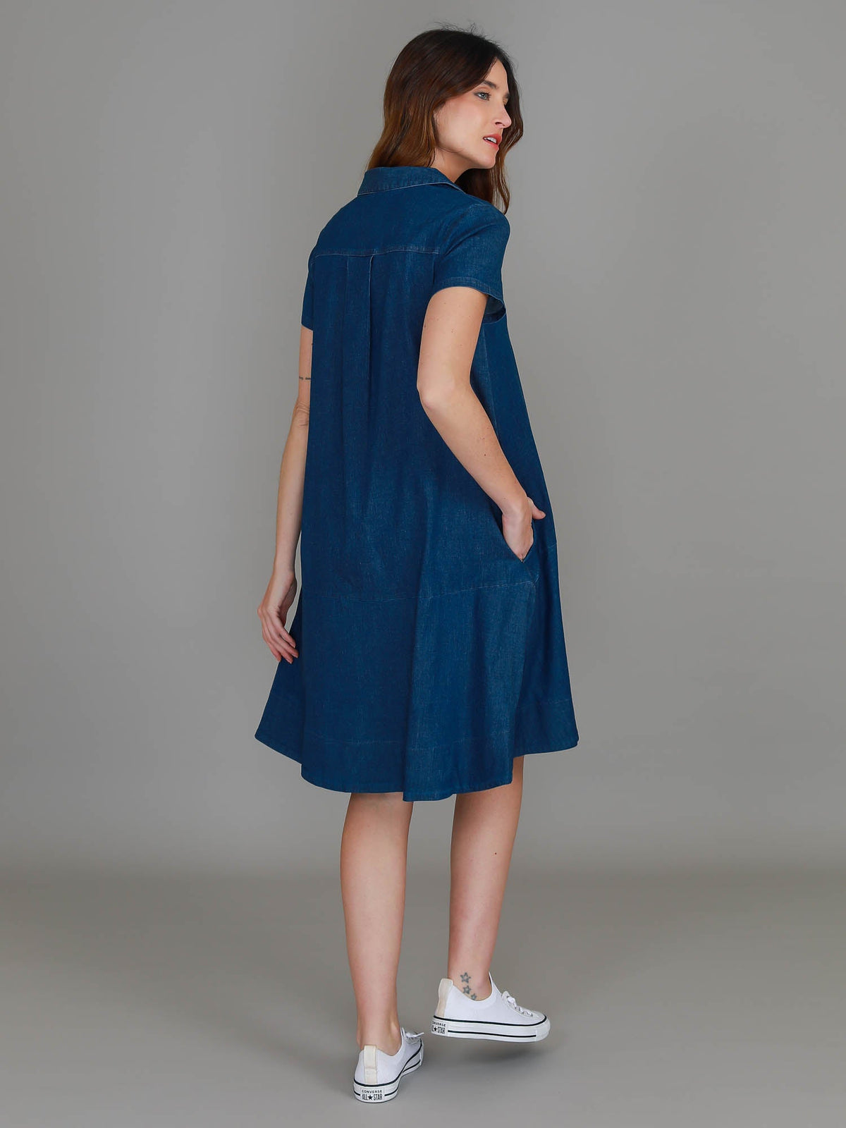 Tibby | Women's Denim Dress – Cotton