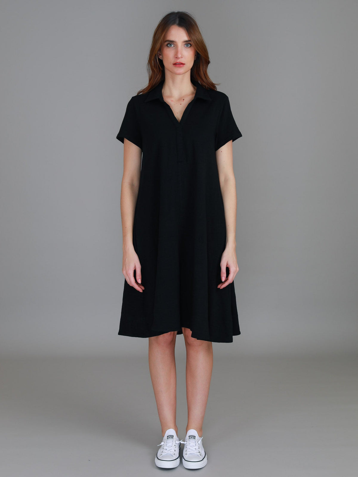 Tibby | Women's Short Sleeve Polo Dress – Cotton Jersey