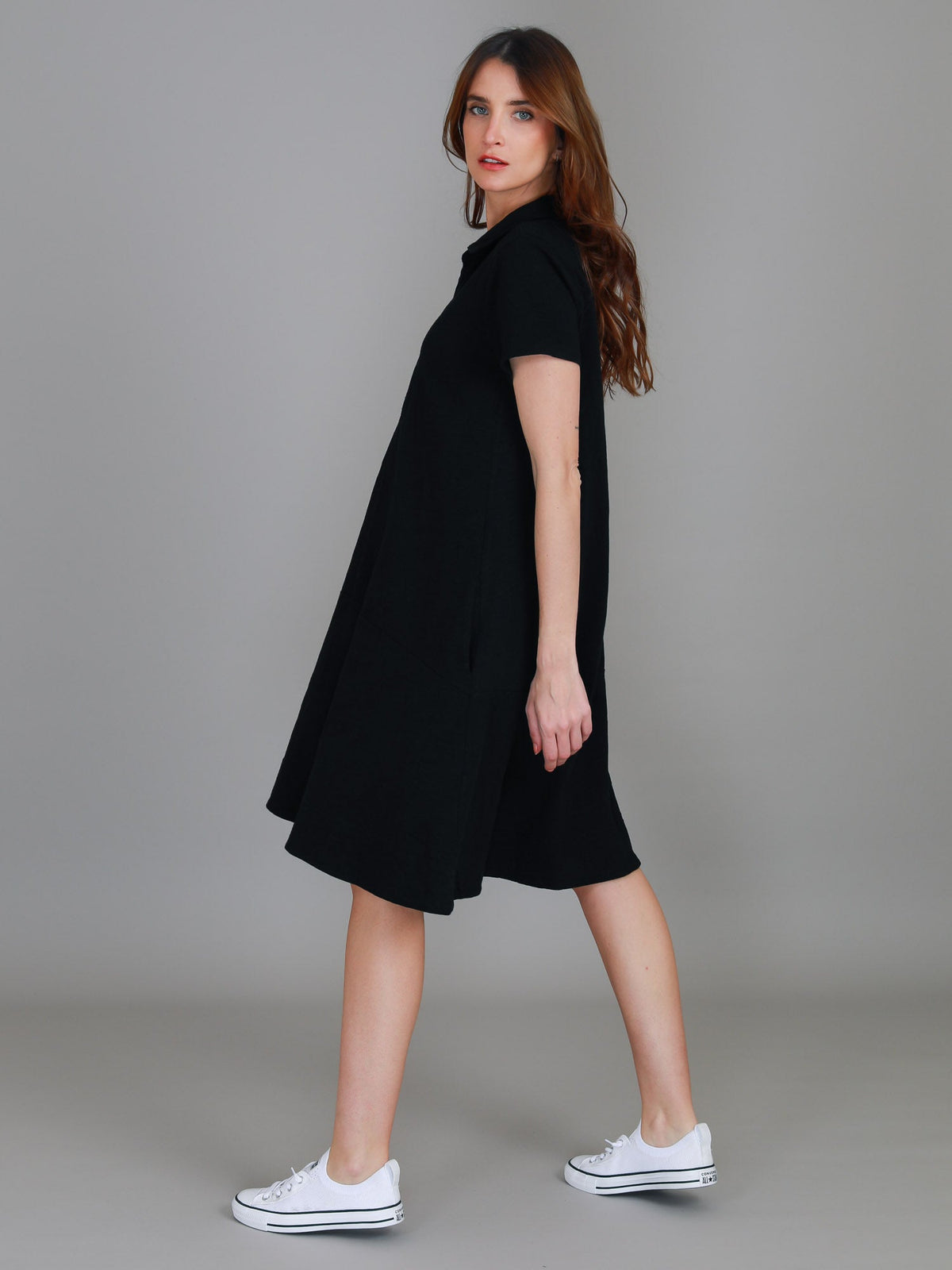 Tibby | Women's Short Sleeve Polo Dress – Cotton Jersey