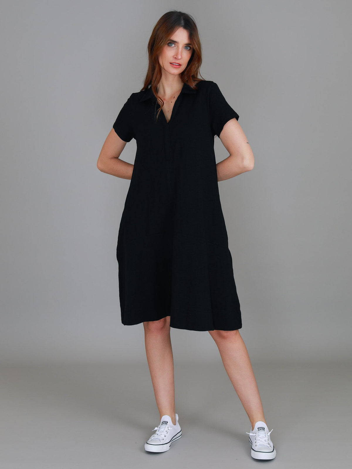Tibby | Women's Short Sleeve Polo Dress – Cotton Jersey