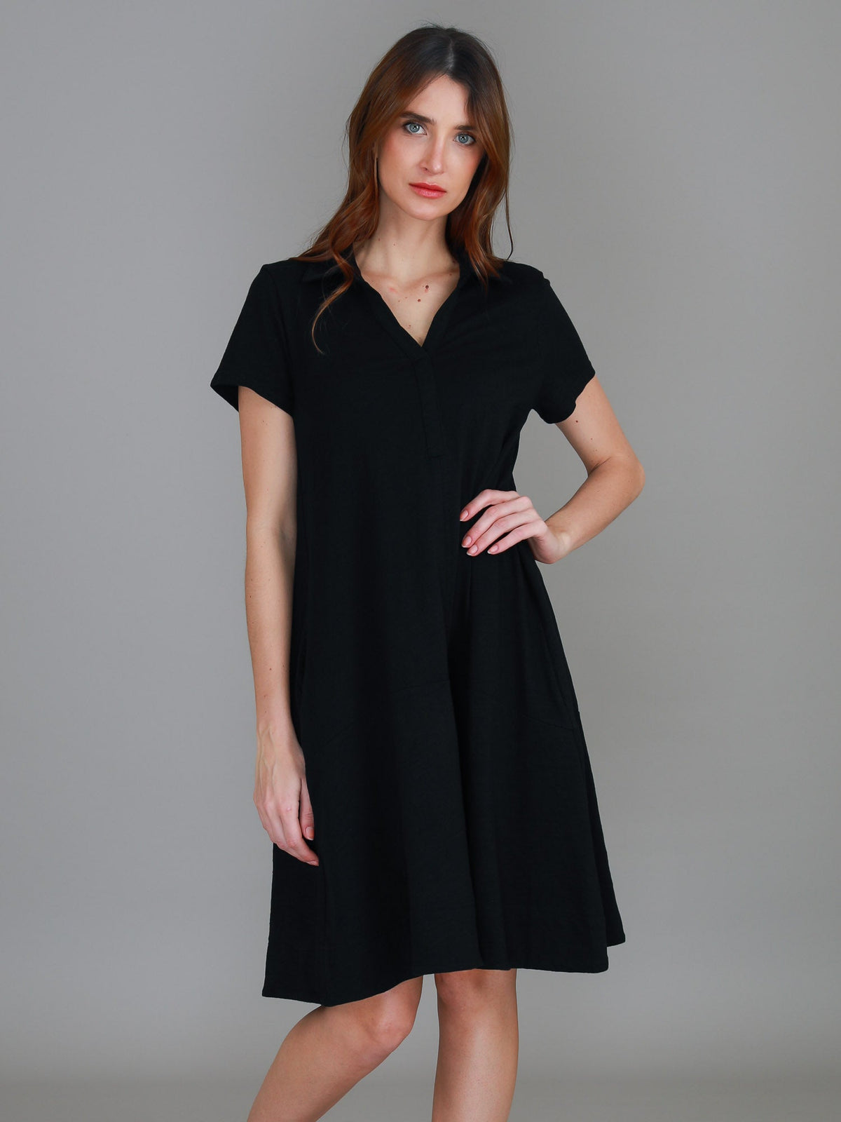 Tibby | Women's Short Sleeve Polo Dress – Cotton Jersey