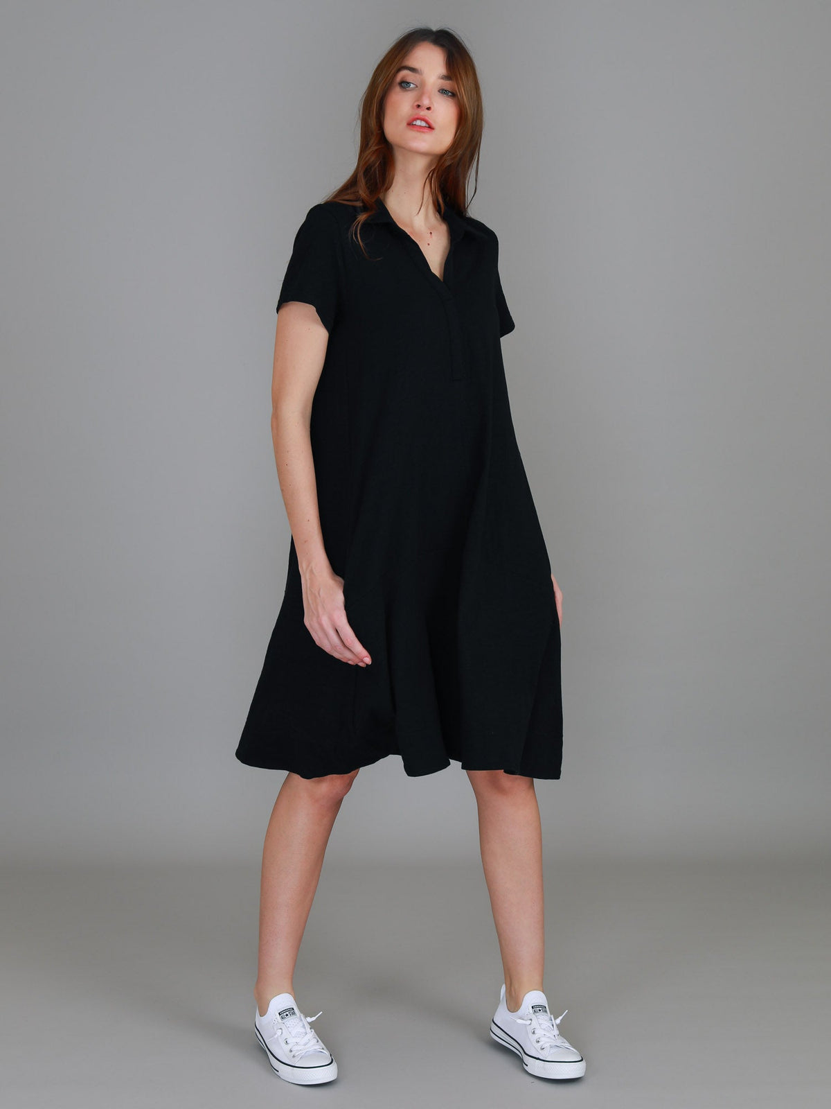 Tibby | Women's Short Sleeve Polo Dress – Cotton Jersey