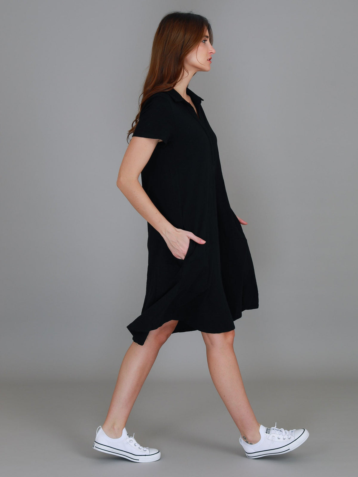 Tibby | Women's Short Sleeve Polo Dress – Cotton Jersey
