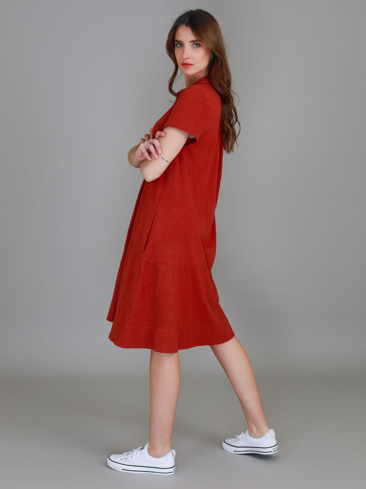 Tibby | Women's Short Sleeve Polo Dress – Cotton Jersey