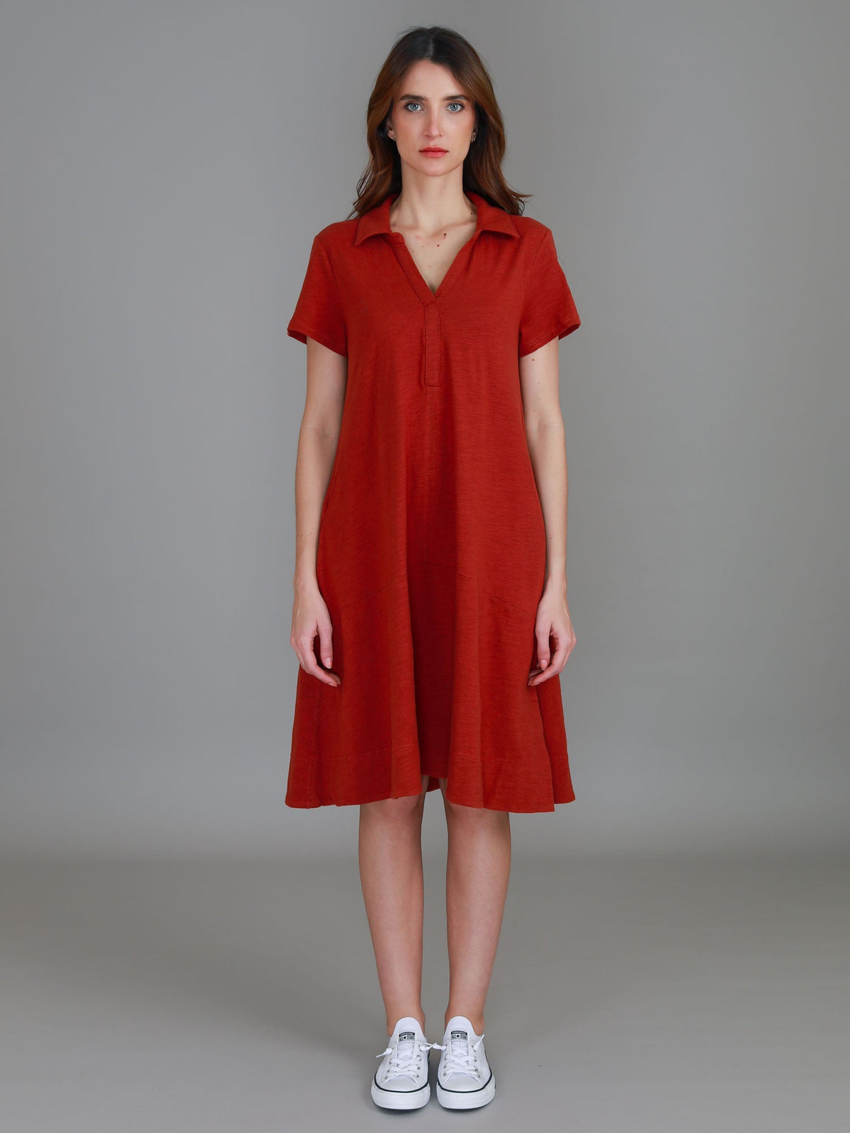 Tibby | Women's Short Sleeve Polo Dress – Cotton Jersey