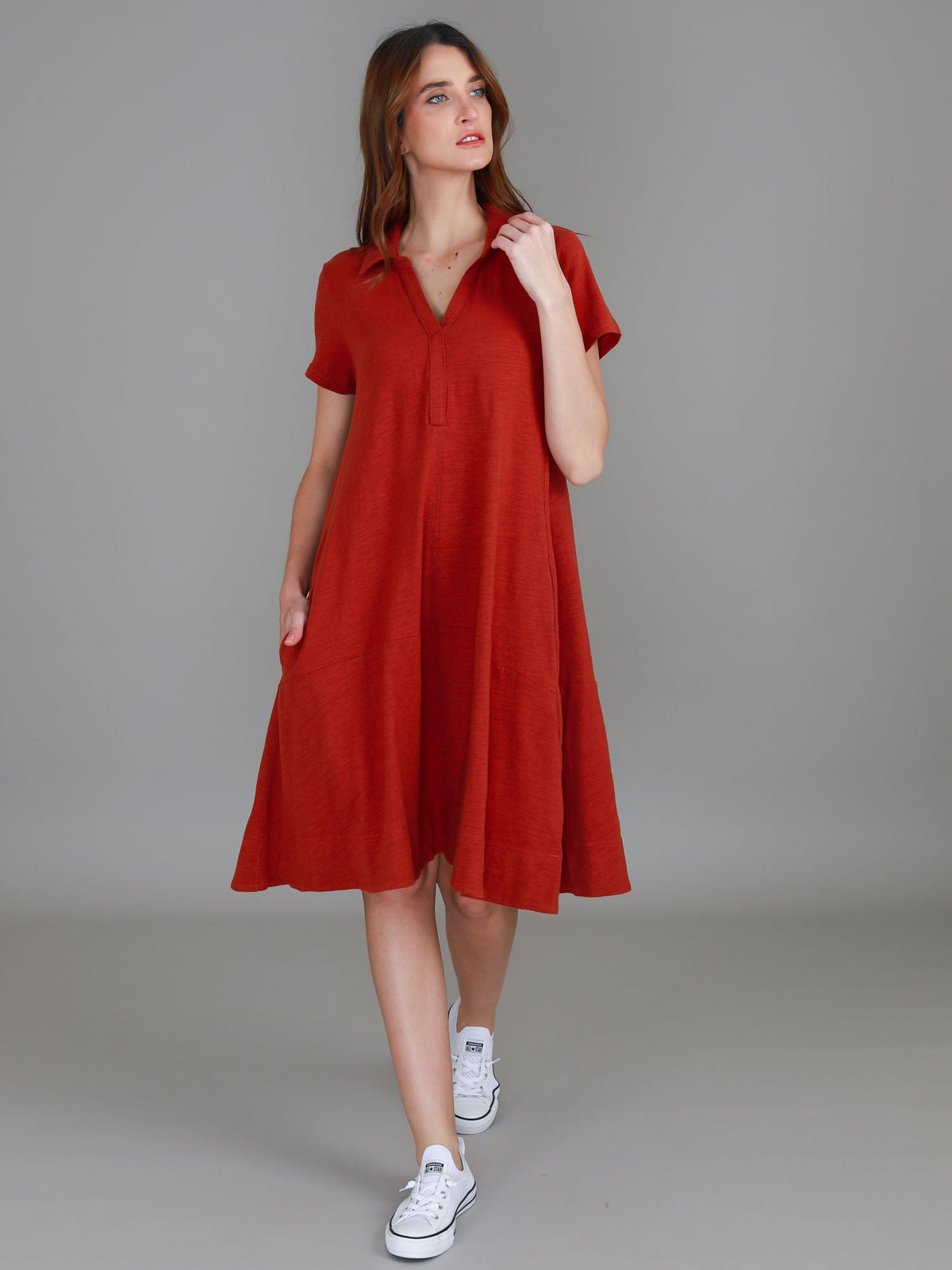 Tibby | Women's Short Sleeve Polo Dress – Cotton Jersey