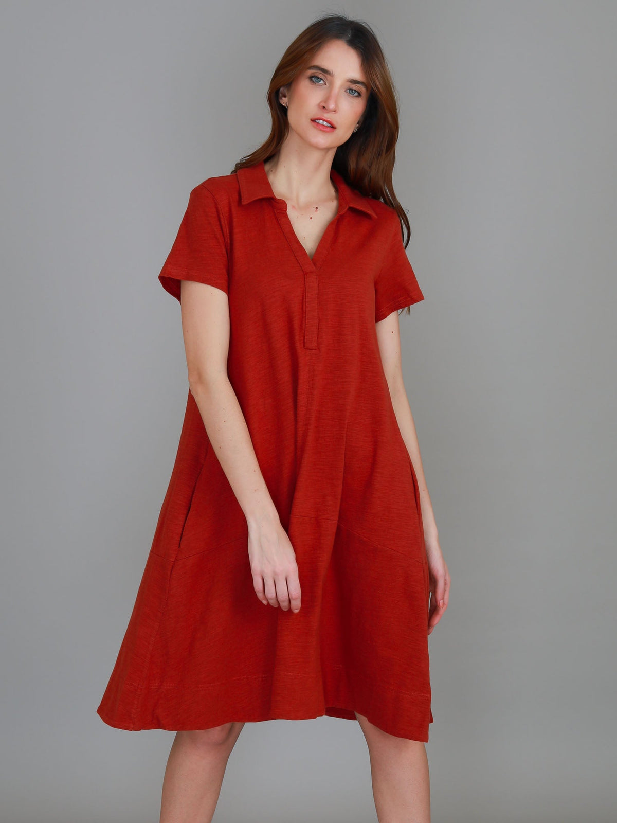 Tibby | Women's Short Sleeve Polo Dress – Cotton Jersey