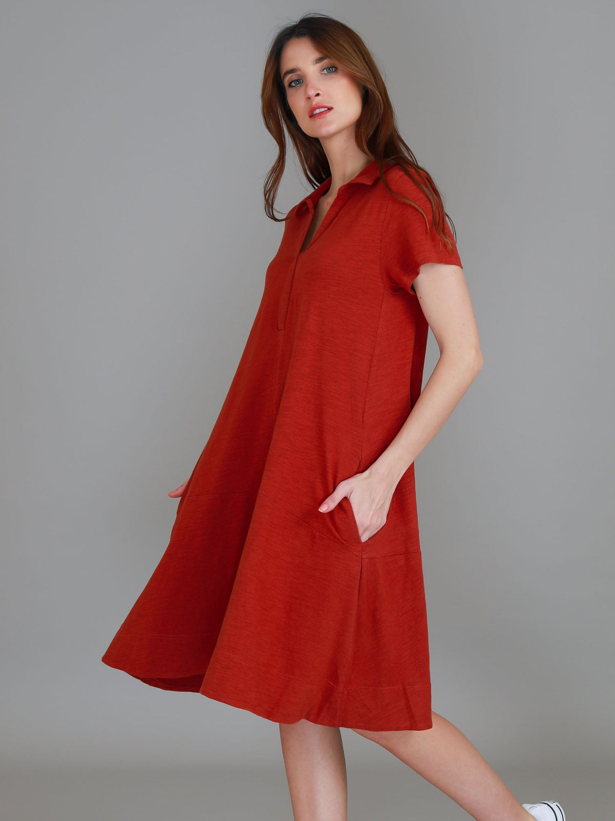 Tibby | Women's Short Sleeve Polo Dress – Cotton Jersey