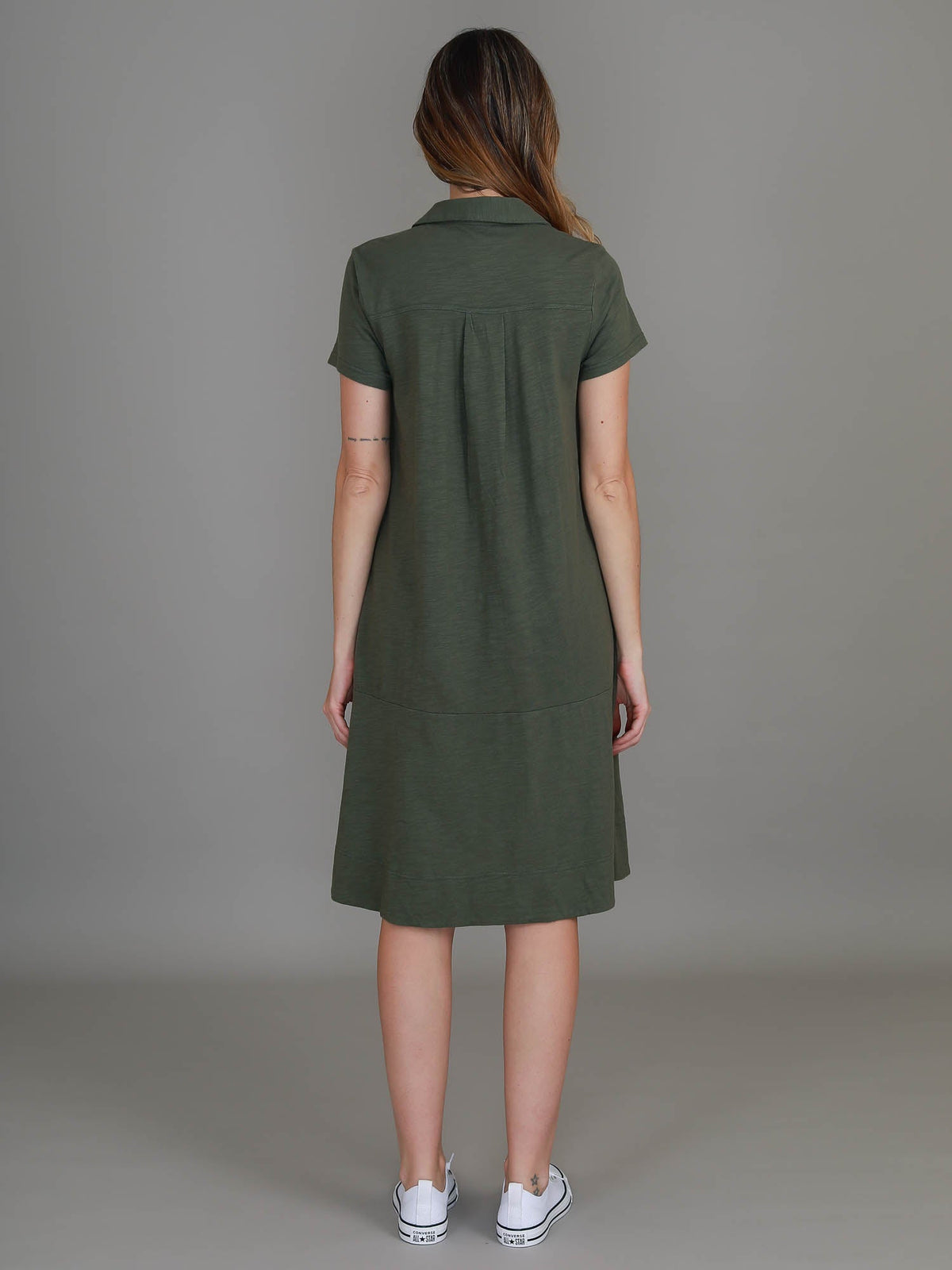Tibby | Women's Short Sleeve Polo Dress – Cotton Jersey