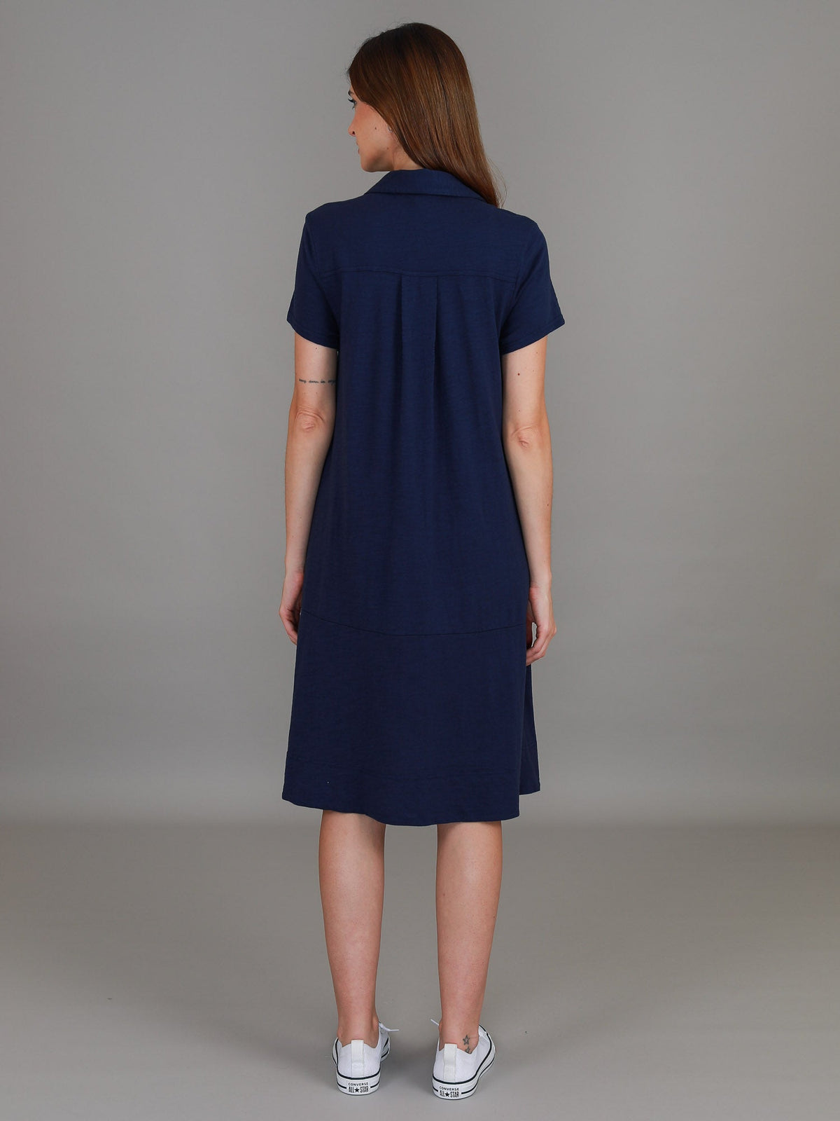 Tibby | Women's Short Sleeve Polo Dress – Cotton Jersey