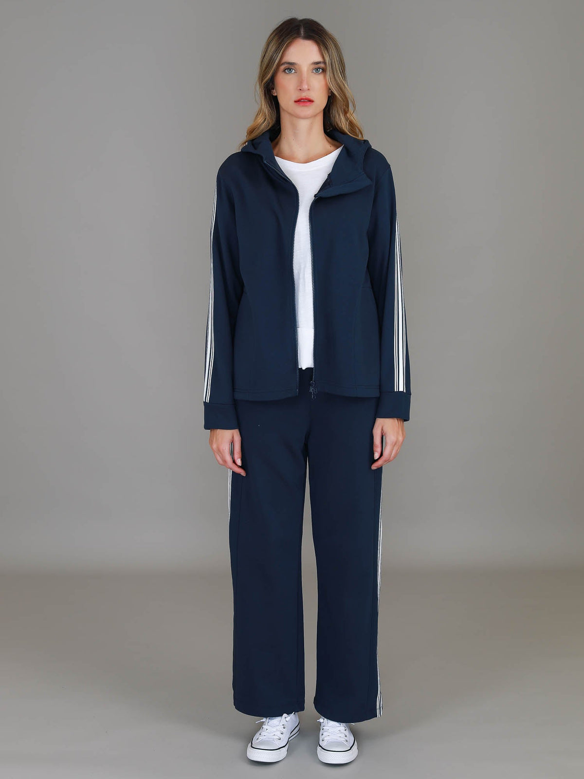 Delta | Women's Curved Hem Hoodie Jacket – Cotton French Terry