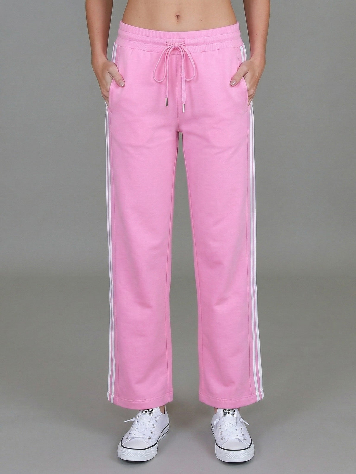 Robin | Women's Stripe Straight Leg Sweatpants – French Terry