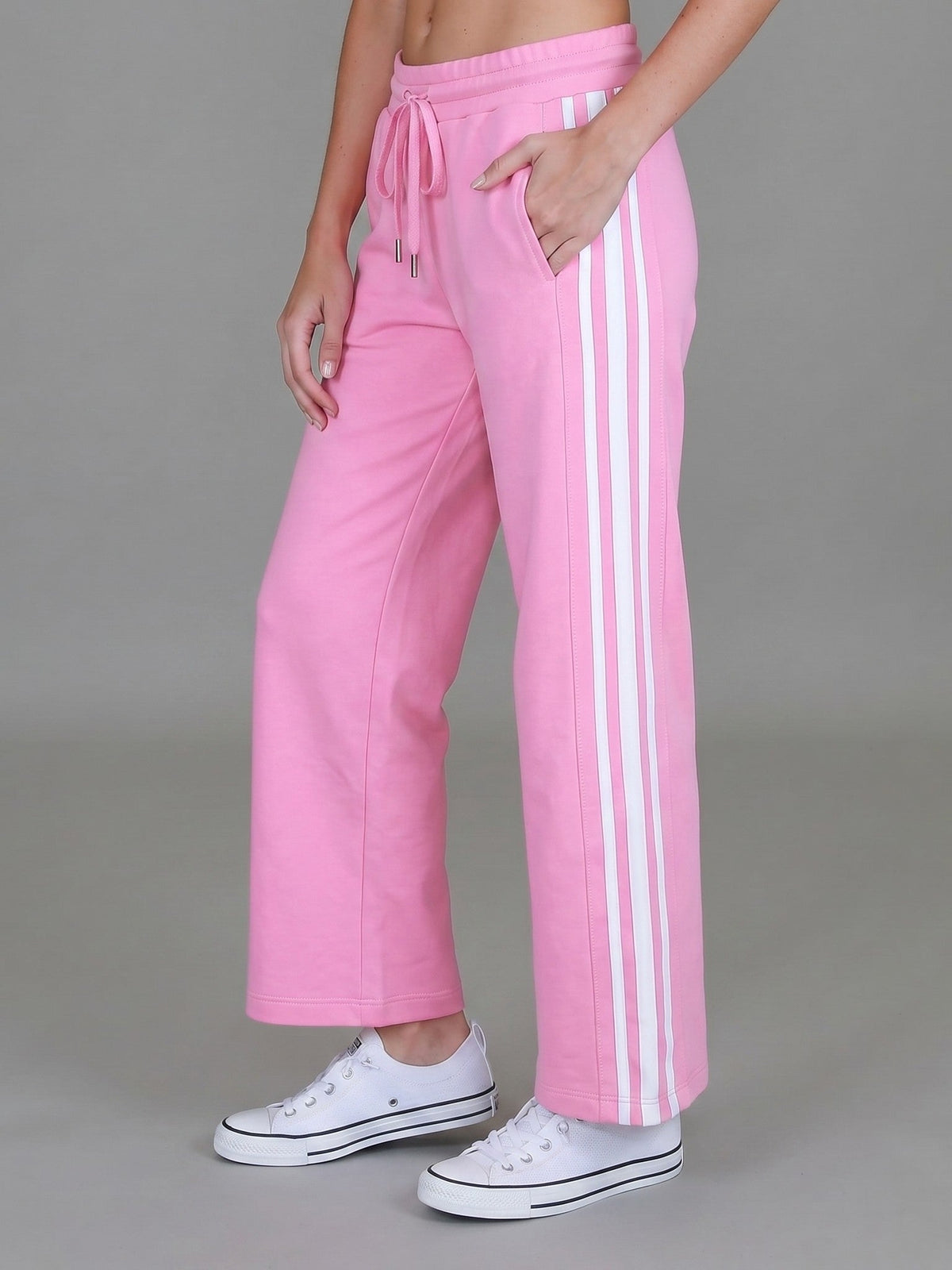 Robin | Women's Stripe Straight Leg Sweatpants – French Terry